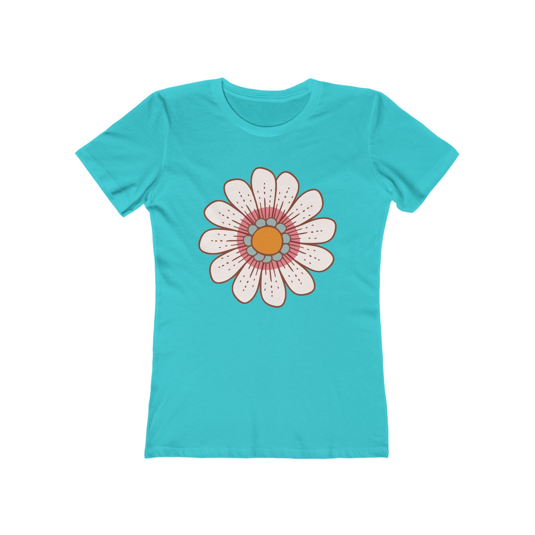 Flower Women's Tshirt, Floral Graphic Tee, Casual Top for Her, Spring Blossom Shirt, Botanical Print Blouse