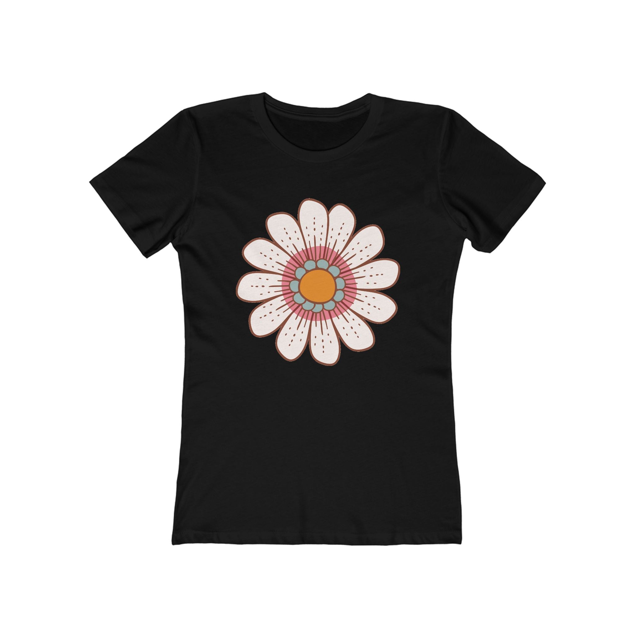 Flower Women's Tshirt, Floral Graphic Tee, Casual Top for Her, Spring Blossom Shirt, Botanical Print Blouse