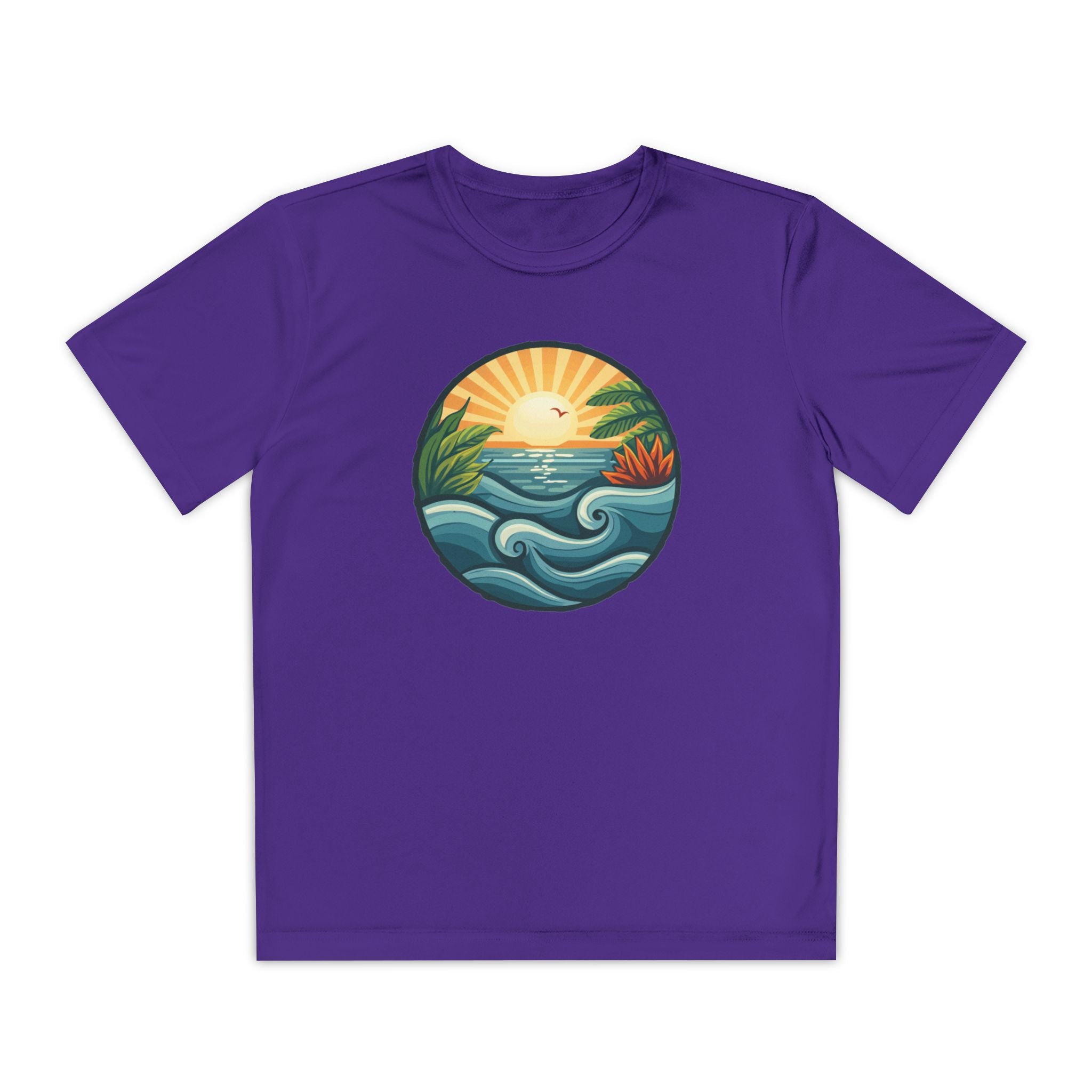 Beach Shirt Youth Competitor Tee, Kids Surf Tee, Summer Vacation Top, Ocean Lover T-Shirt, Coastal Clothing