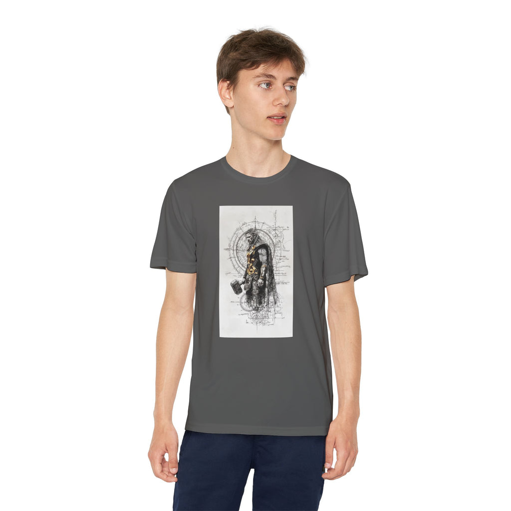 Superhero Youth T-Shirt Sports Graphic Tee, Cool Athletic Shirt for Kids