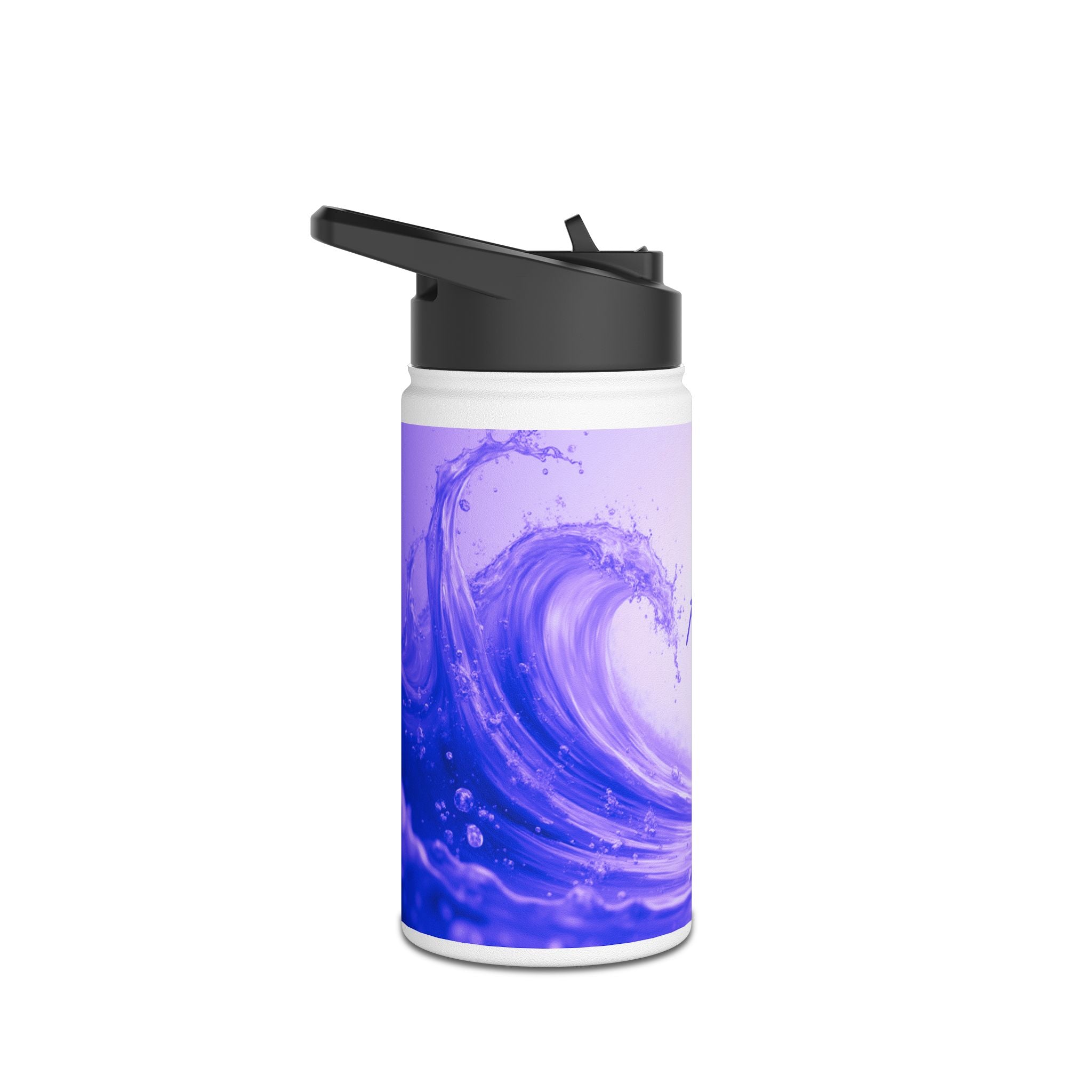 Aqua Wave Stainless Steel Water Bottle, Hydration Gift, Outdoor Adventure, Beach Vibes, Eco-Friendly, Travel Companion