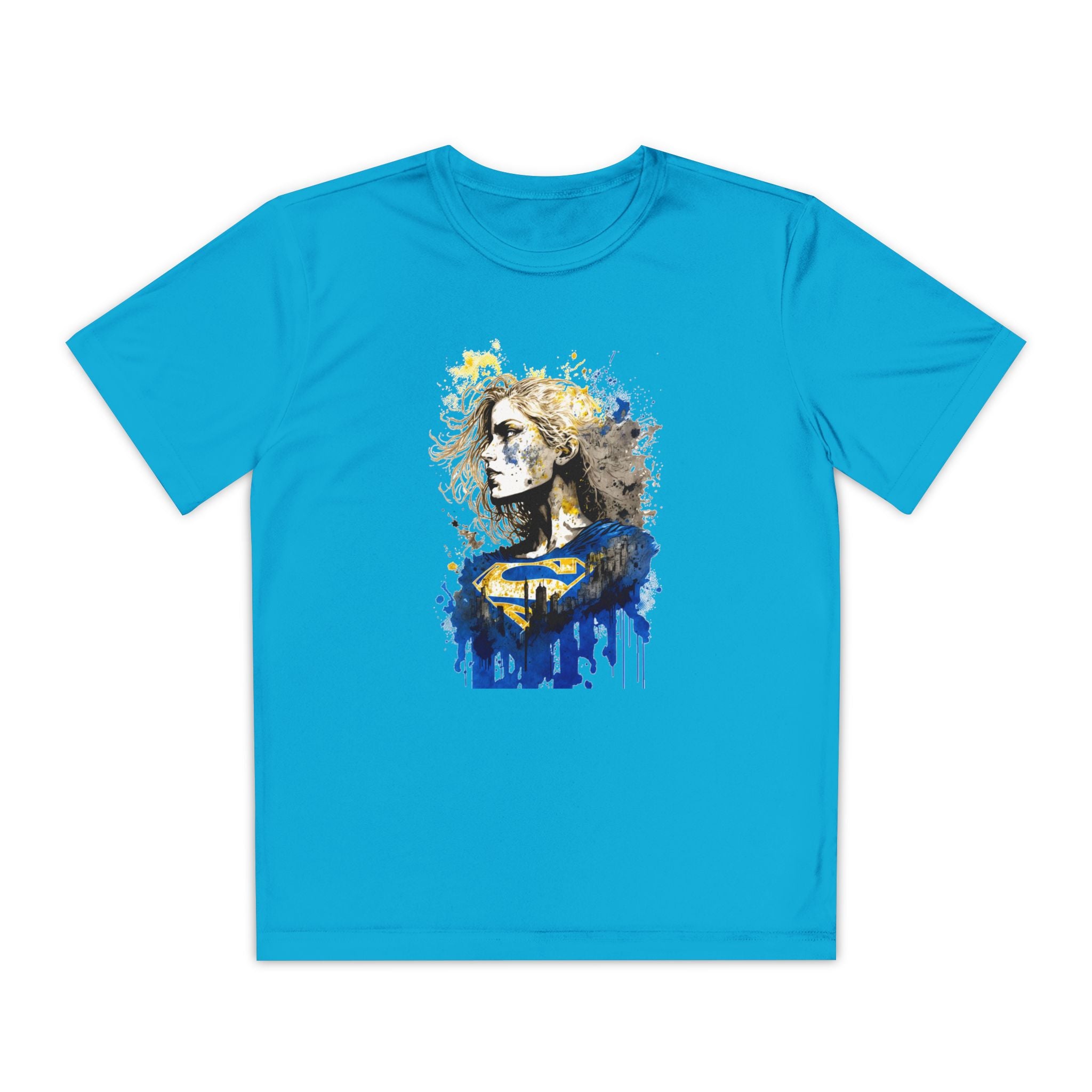 Superhero Youth T-Shirt Sports Graphic Tee, Cool Athletic Shirt for Kids