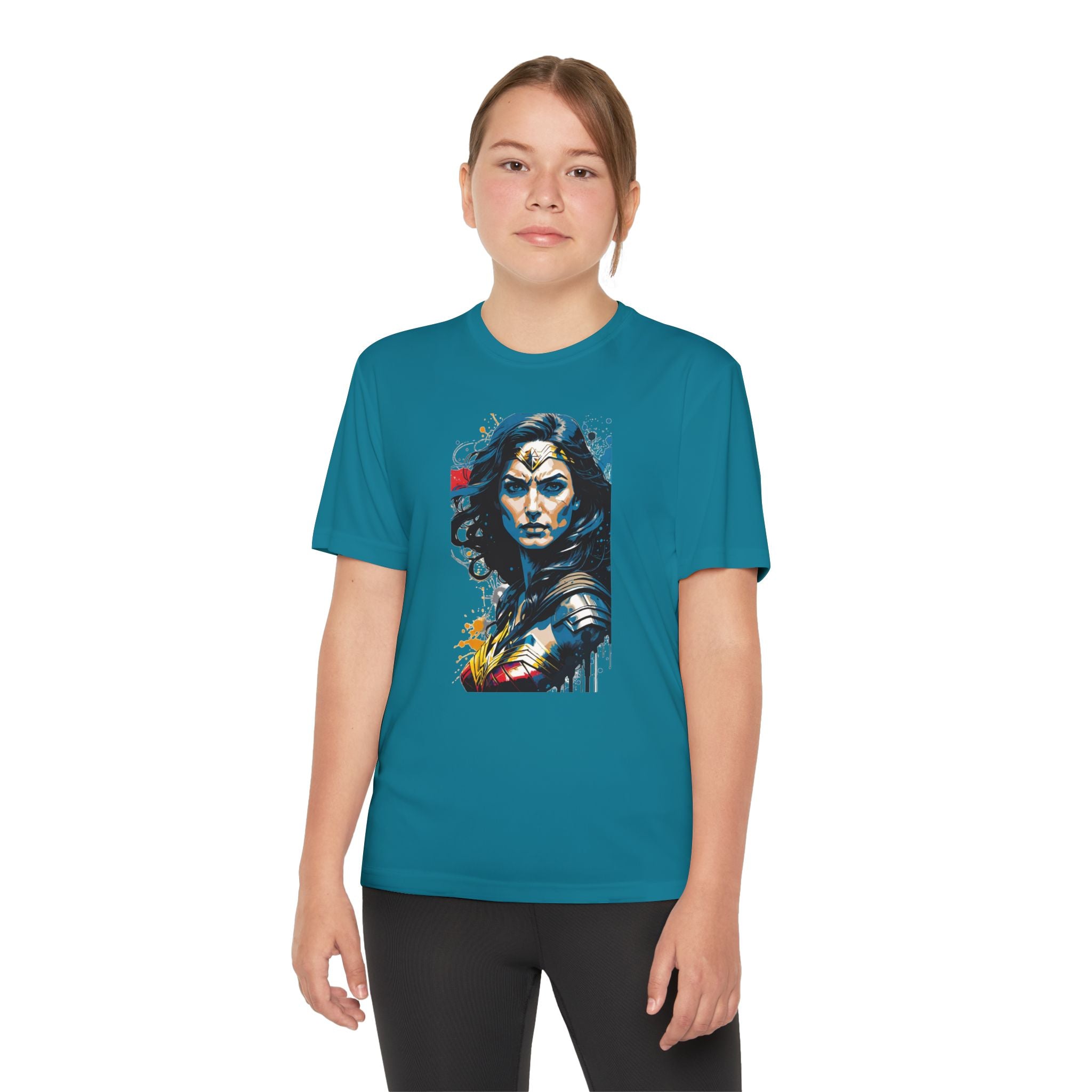 Superhero Youth T-Shirt Sports Graphic Tee, Cool Athletic Shirt for Kids
