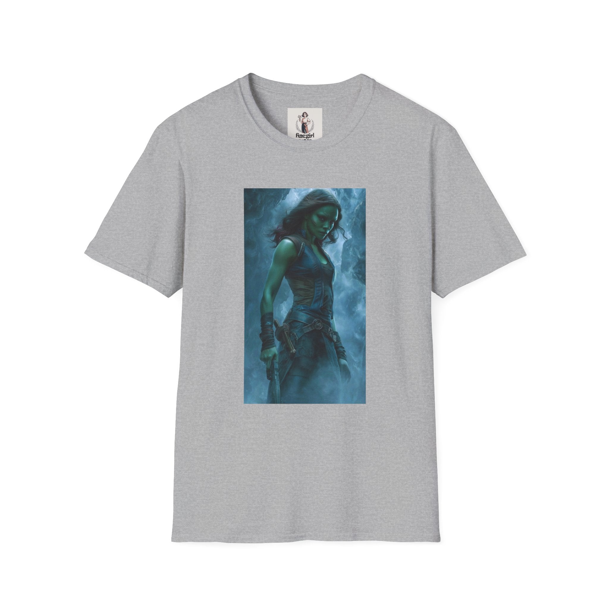 Gamora From Gardians Of The Galaxy Superhero Marvel Unisex Softstyle T-Shirt, Comic Book Tee, Geeky Clothing, Cosplay Costume Top
