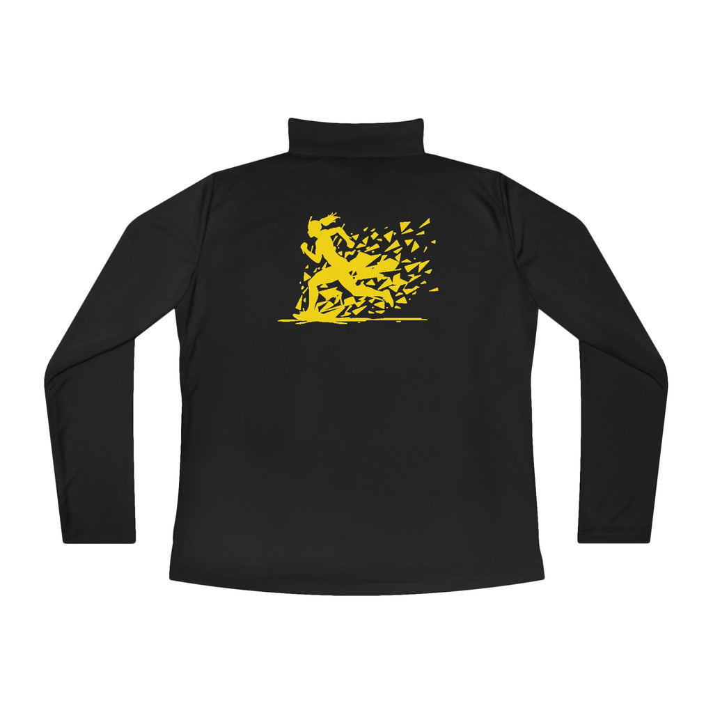 Ladies Quarter-Zip Pullover with Motivational Running Design, Athletic Apparel, Activewear, Sportswear, Fitness Gift, Running Top