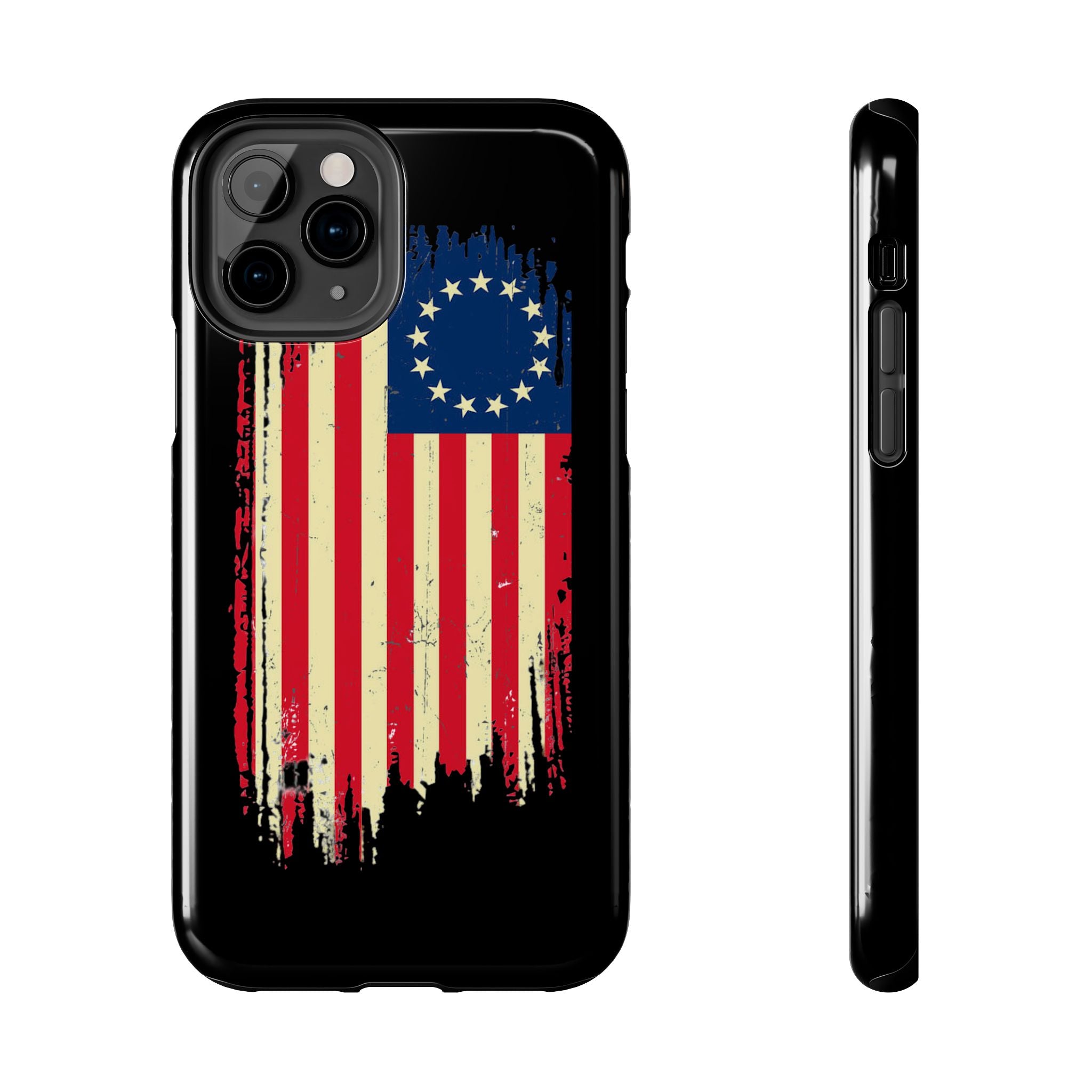 Patriotic Phone Cases with Vintage Flag Design, Tough Case for Independence Day, Memorial Day, 4th of July, Gift for Veterans, USA Pride