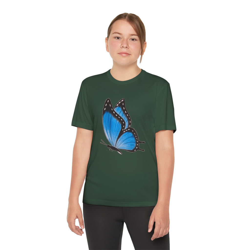 Butterffy Youth T-Shirt Sports Graphic Tee, Cool Athletic Shirt for Kids, Perfect for Sports Events, Team Spirit