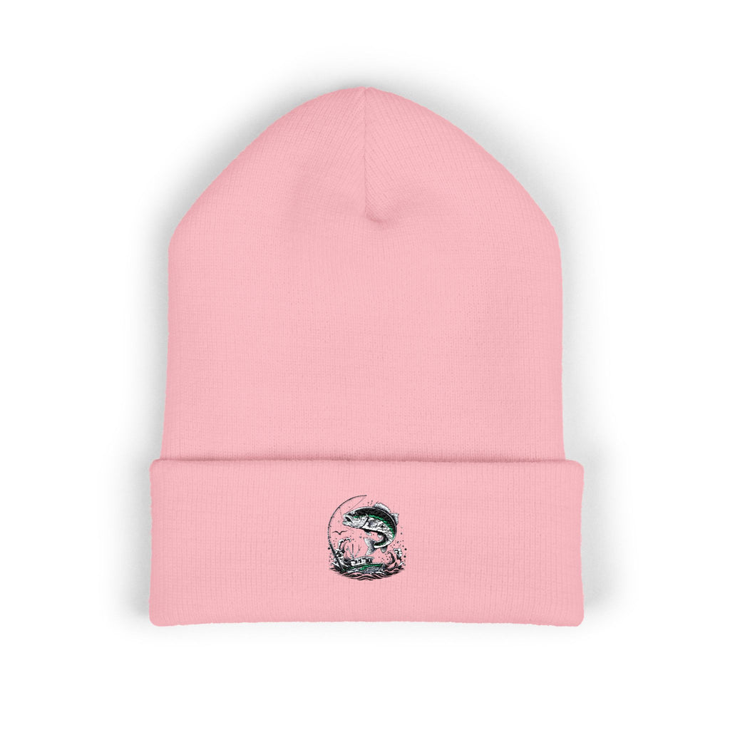 Beanie, Fishing Embroidered Winter Hat, Fisherman Beanie, Outdoor Sports Cap, Knit Beanie, Angler Gift, Fishing Trip Apparel
