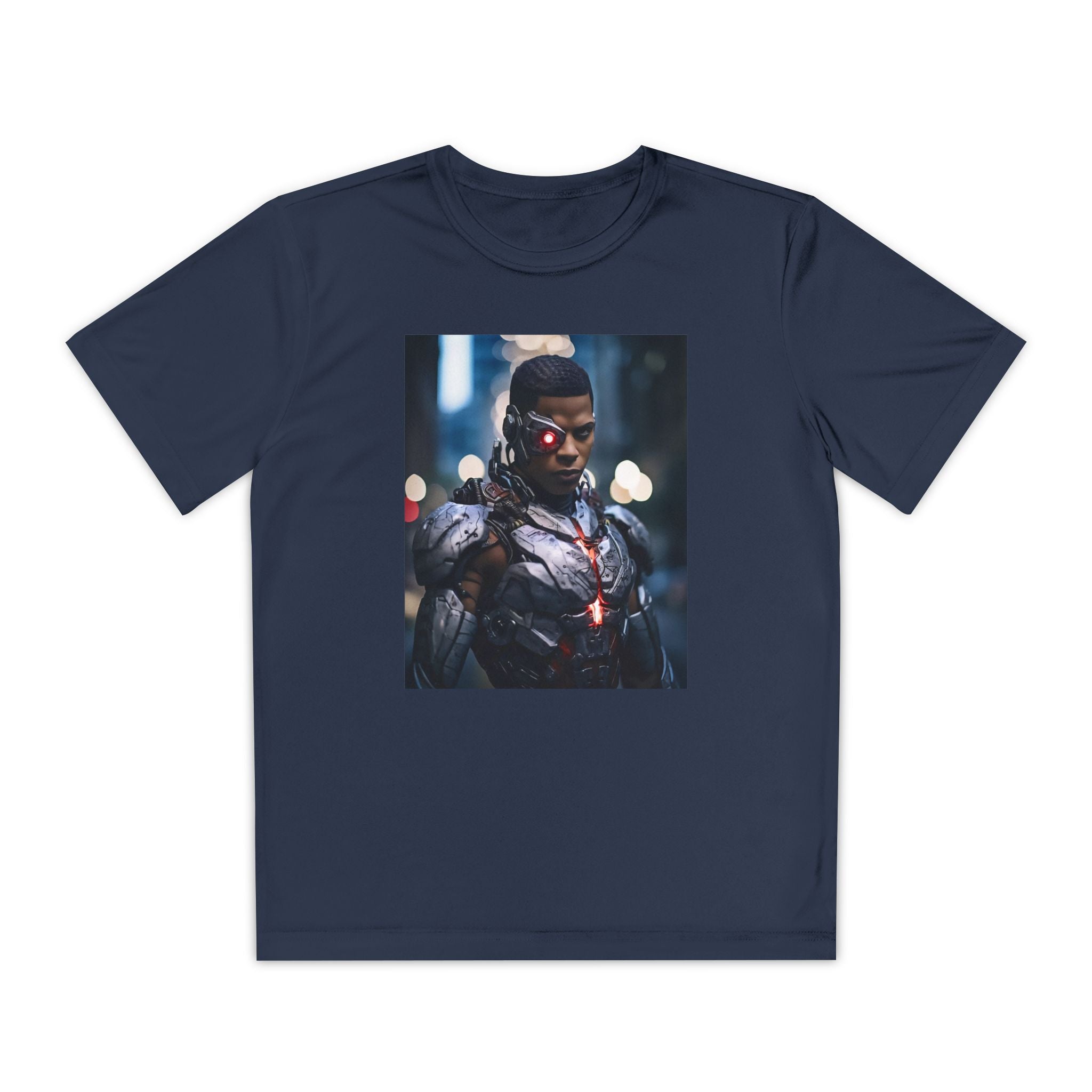 Cyborg Superhero Marvel Patriotic, Kids Graphic T-Shirt, Boys Hero Top, Girls Comic Book Clothing, Birthday