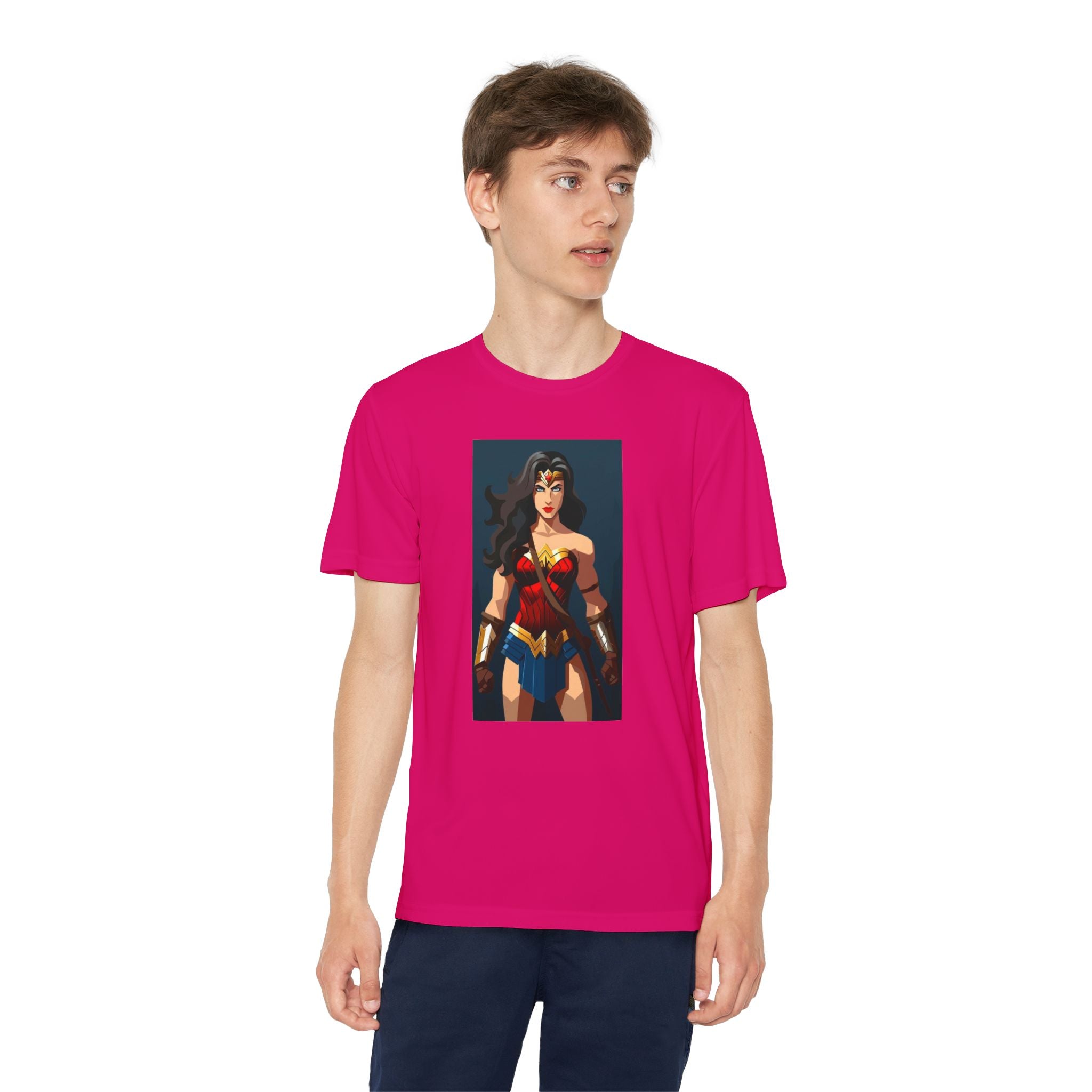 Superhero Youth T-Shirt Sports Graphic Tee, Cool Athletic Shirt for Kids