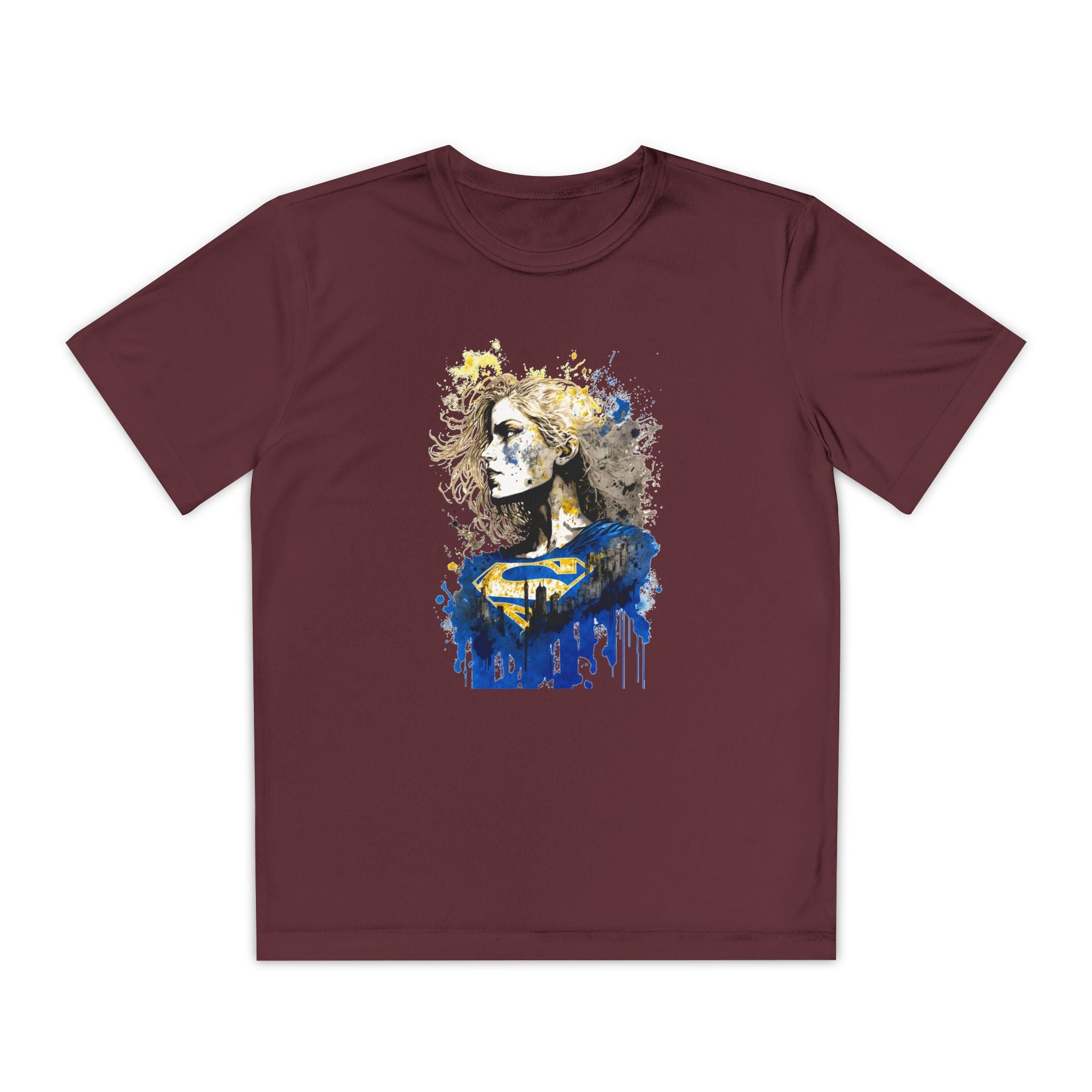 Superhero Youth T-Shirt Sports Graphic Tee, Cool Athletic Shirt for Kids