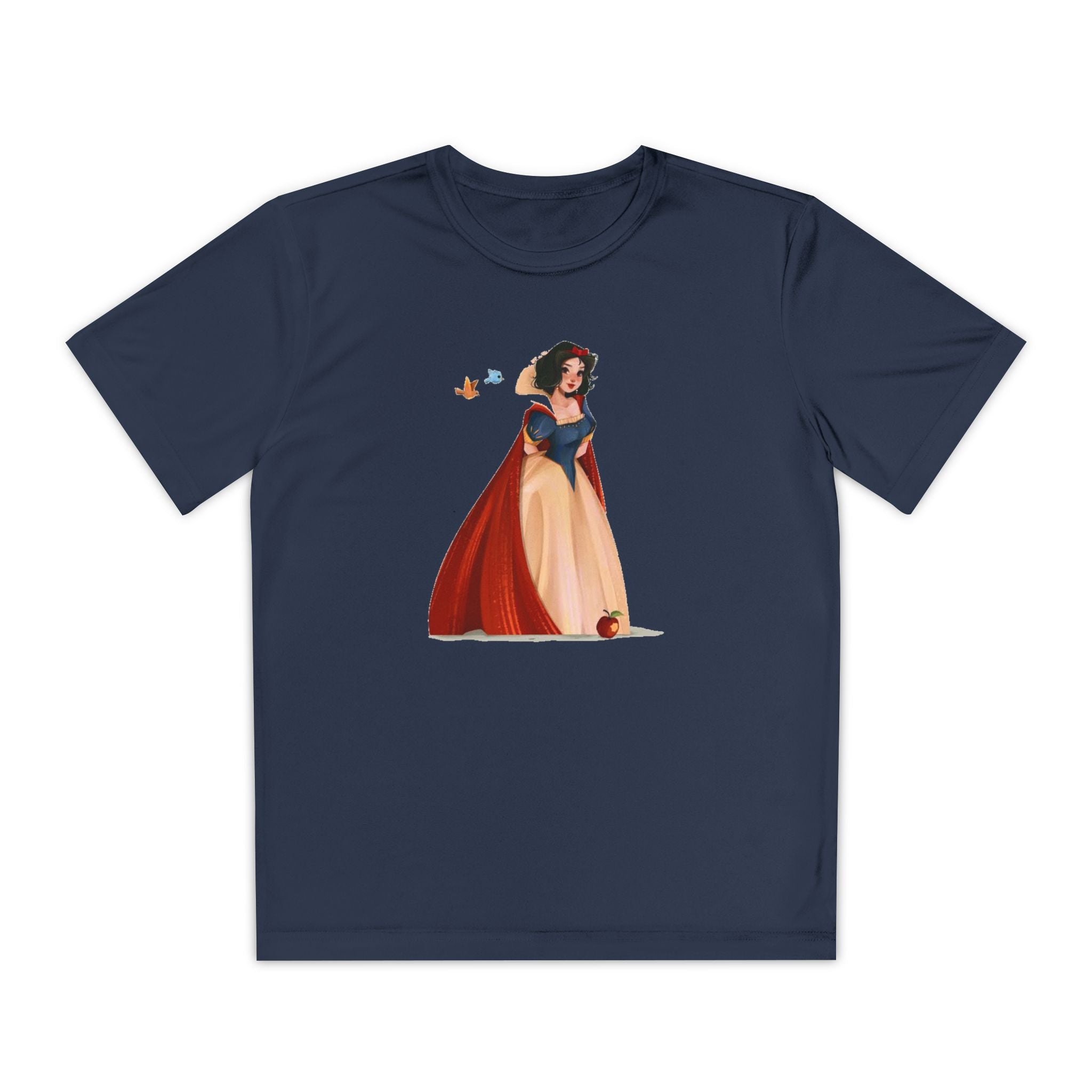 Snow White Youth T-Shirt Sports Graphic Tee, Cool Athletic Shirt for Kids, Perfect for Sports Events, Team Spirit