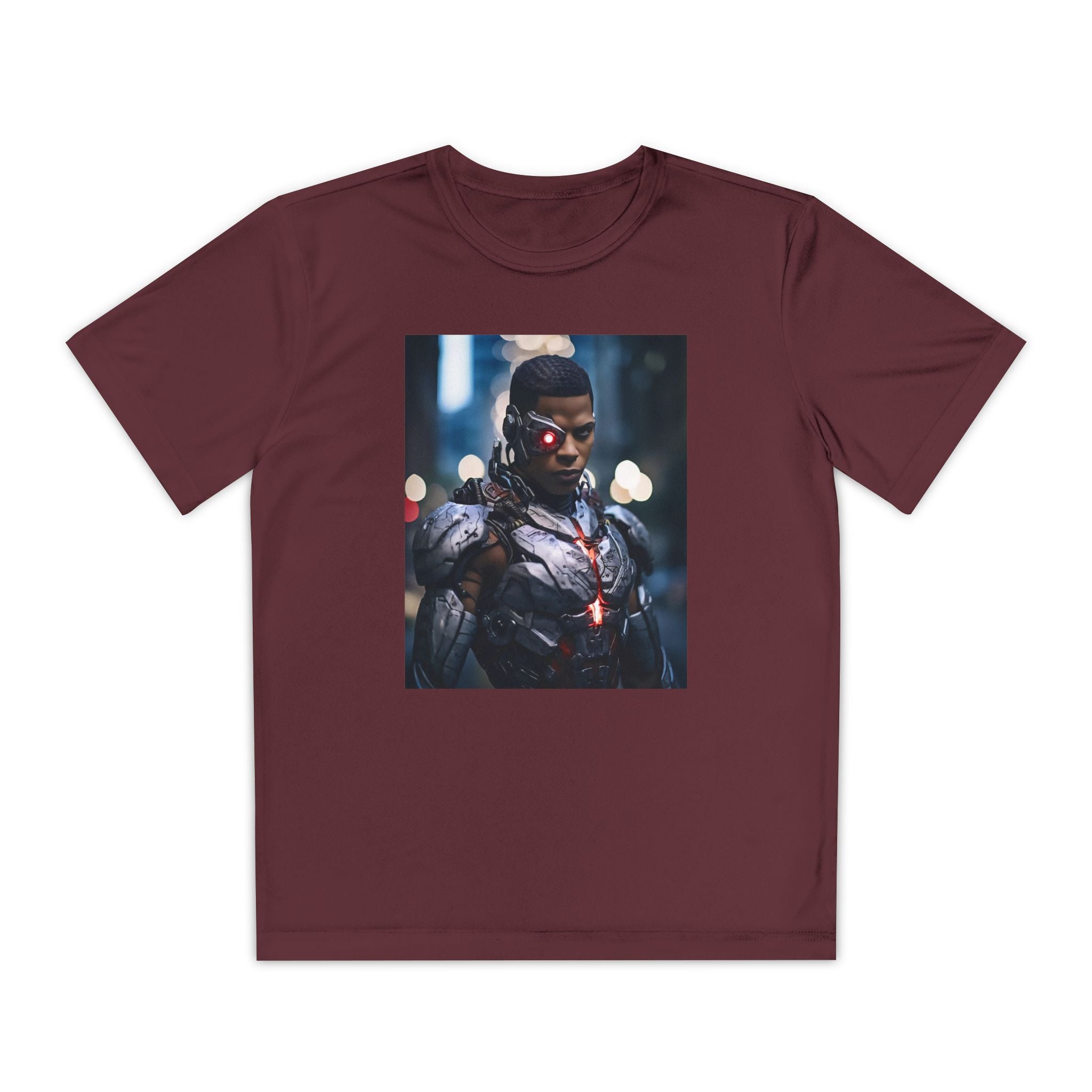 Cyborg Superhero Marvel Patriotic, Kids Graphic T-Shirt, Boys Hero Top, Girls Comic Book Clothing, Birthday