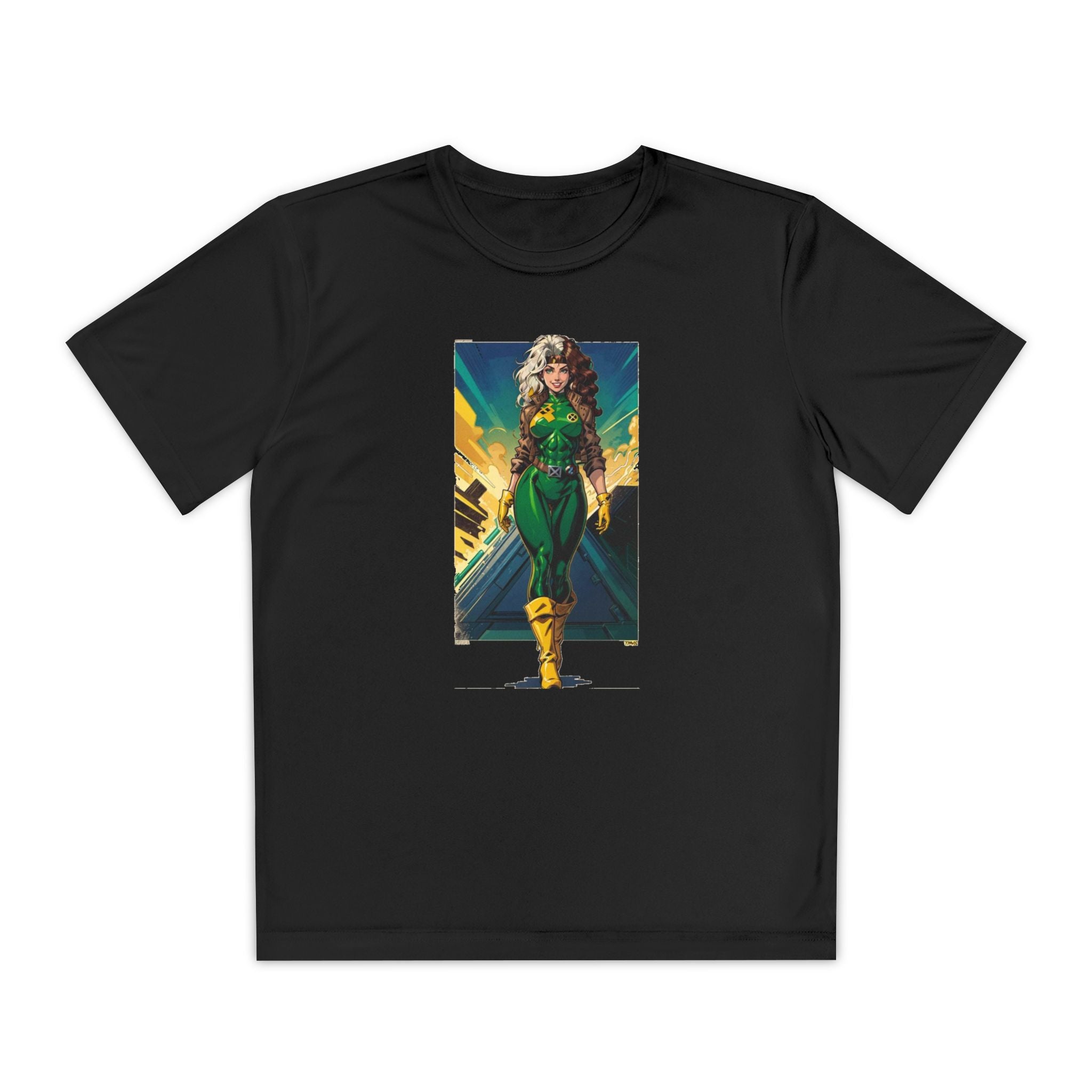 Superhero Youth T-Shirt Sports Graphic Tee, Cool Athletic Shirt for Kids