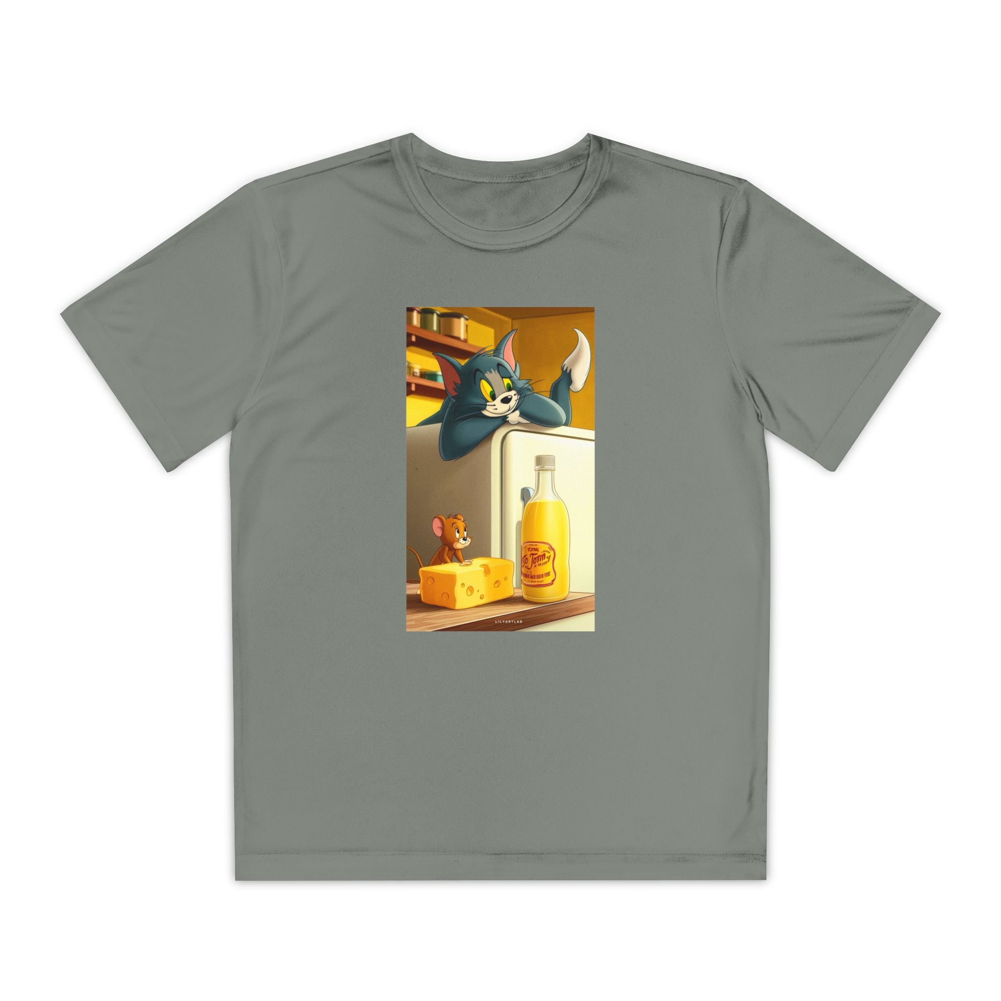 Youth Competitor Tee with Tom And Jerry design, Cartoon Graphic Kid's T-Shirt, Kids Tee, Children's Clothing, Funny Tee for Boys and Girls