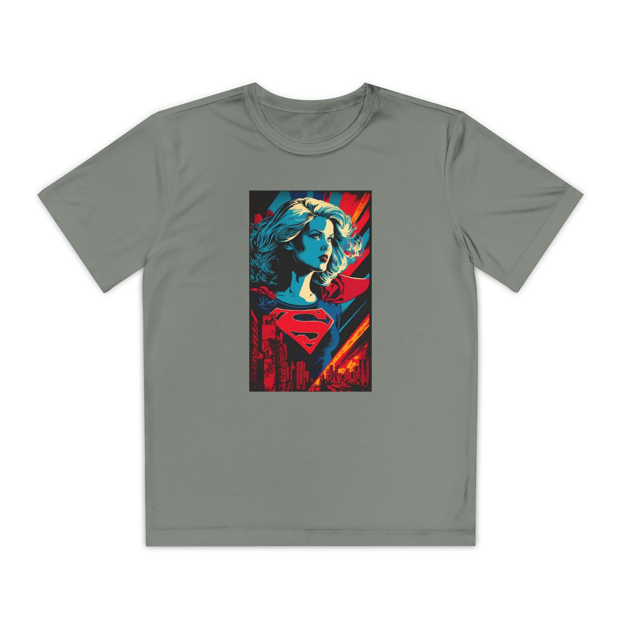 Superhero Youth T-Shirt Sports Graphic Tee, Cool Athletic Shirt for Kids