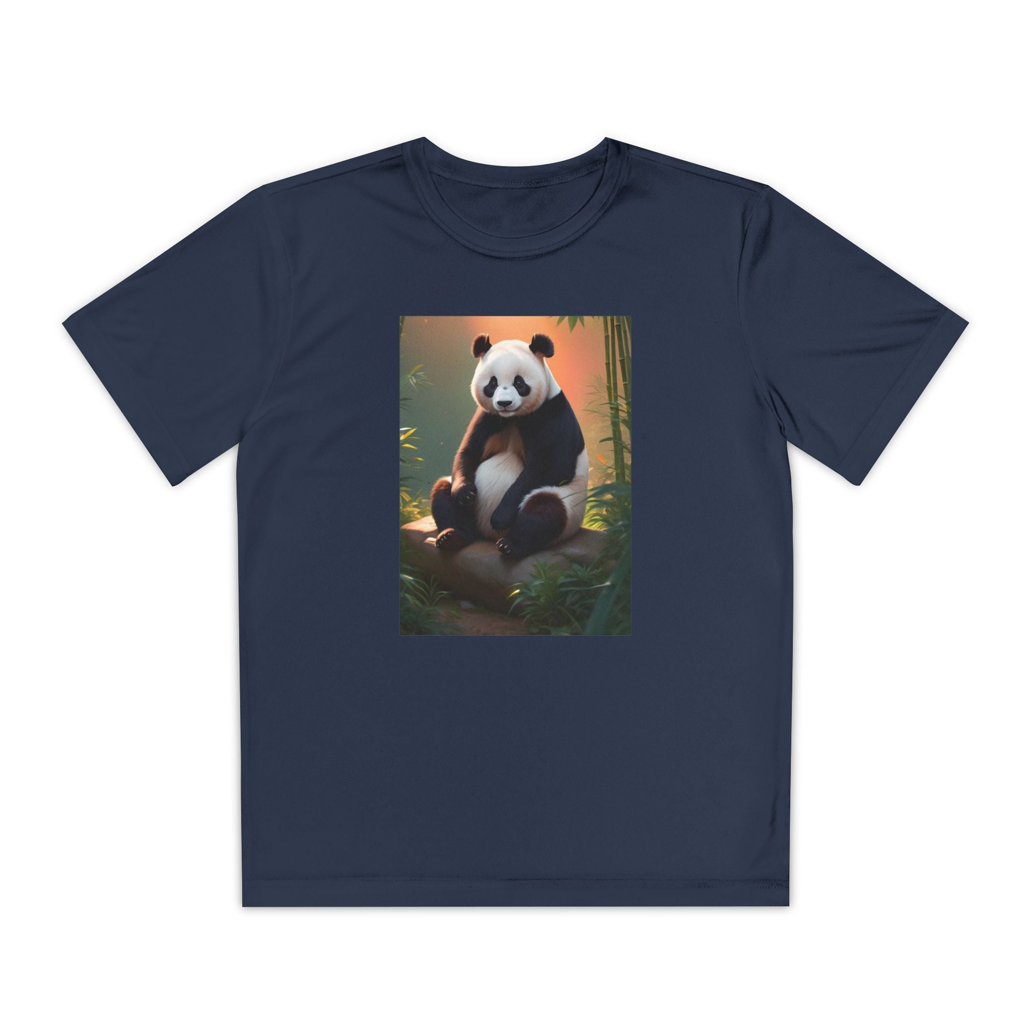 Panda Youth Tee Shirt, Kids Animal Graphic Top, Cute Black and White Tee, Children's Zoo Theme Shirt, Bamboo Bear Shirt, Kid's Nature Gift