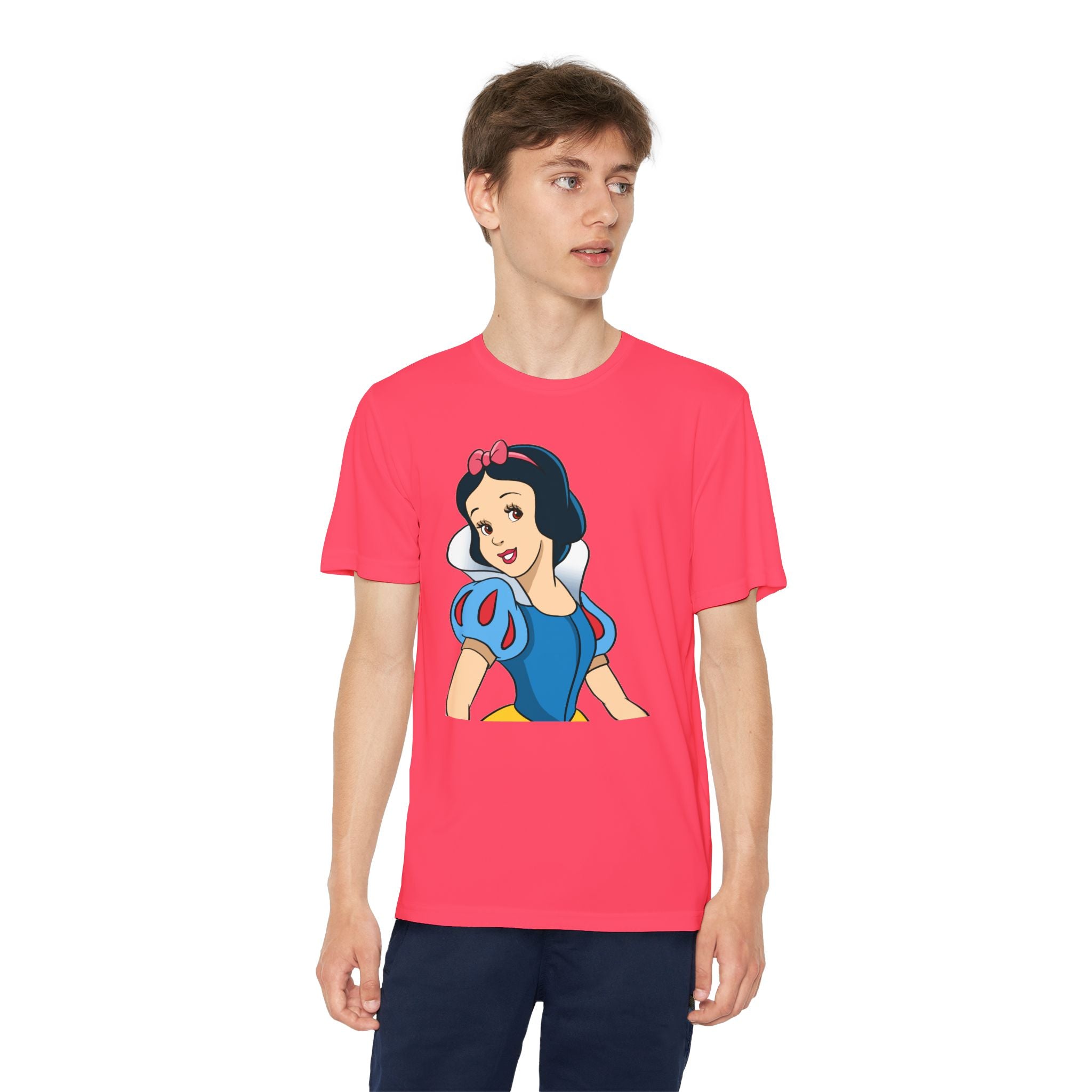 Snow White Youth T-Shirt Sports Graphic Tee, Cool Athletic Shirt for Kids, Perfect for Sports Events, Team Spirit