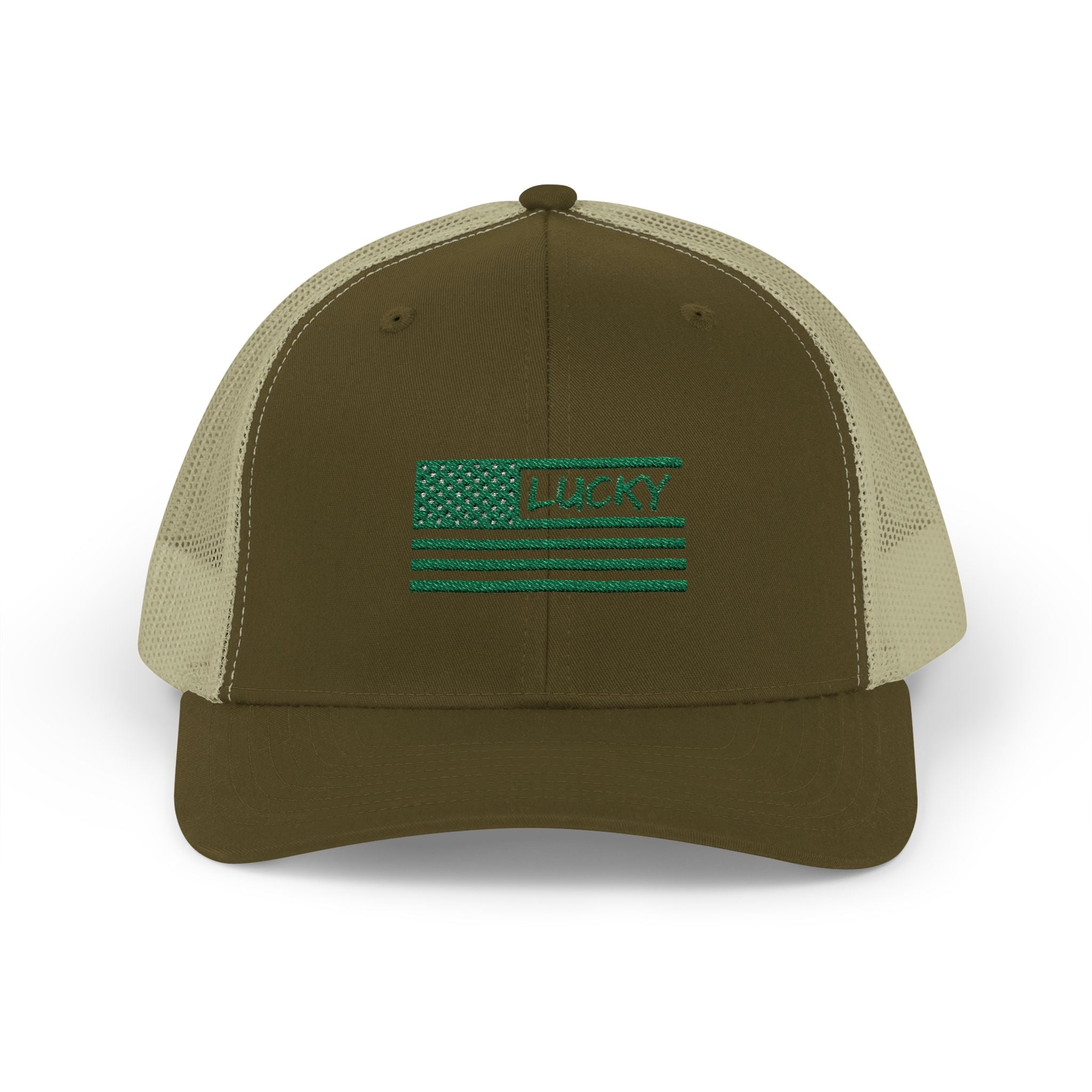St. Patrick's Day Lucky 4-Leaf Clover Snapback Trucker Cap
