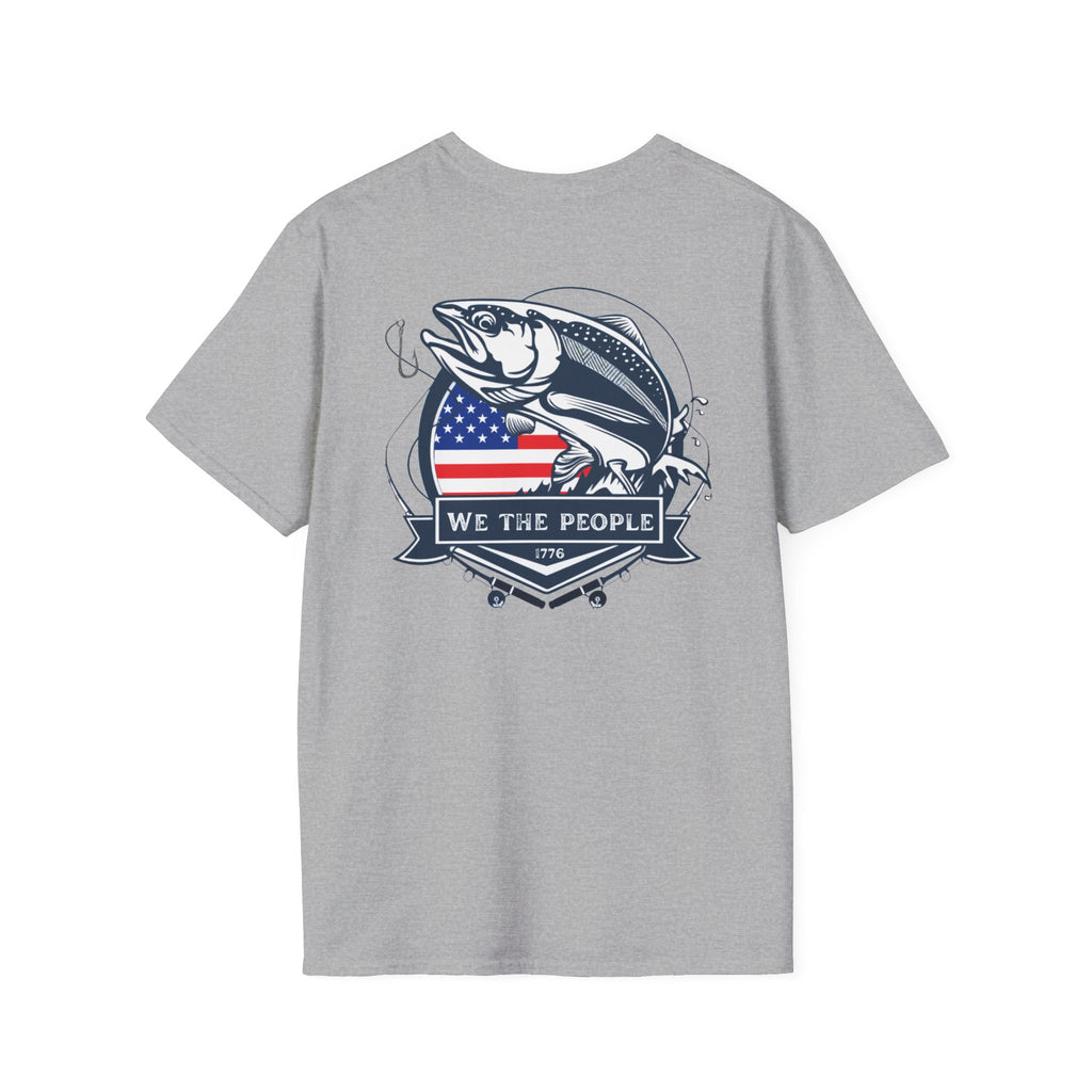 We The People Fishing Patriotic Tshirt, American Flag Tee, USA Independence Day Top, Patriotic Graphic Tee, Unisex Patriotic