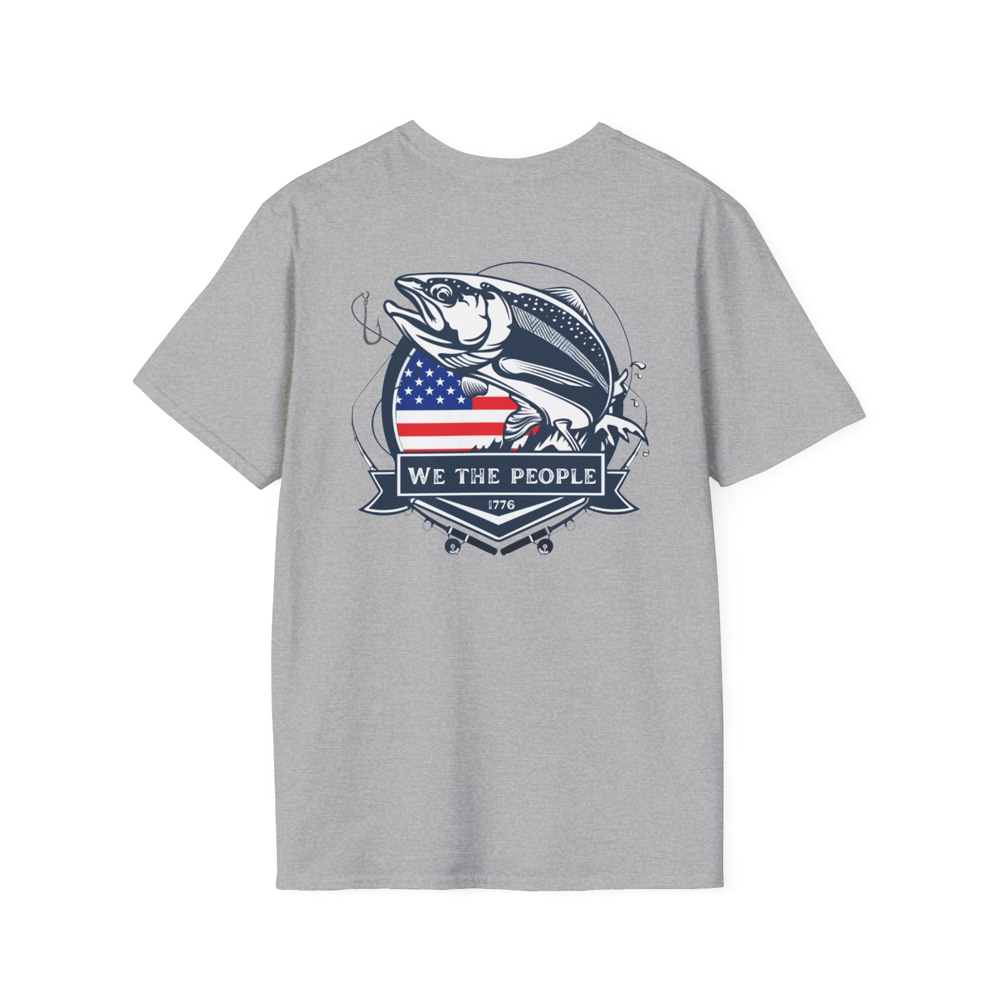 We The People Fishing Patriotic Tshirt, American Flag Tee, USA Independence Day Top, Patriotic Graphic Tee, Unisex Patriotic