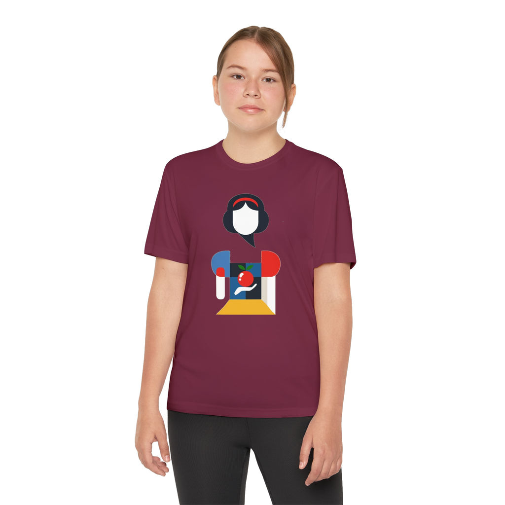 Snow White Youth T-Shirt Sports Graphic Tee, Cool Athletic Shirt for Kids, Perfect for Sports Events, Team Spirit