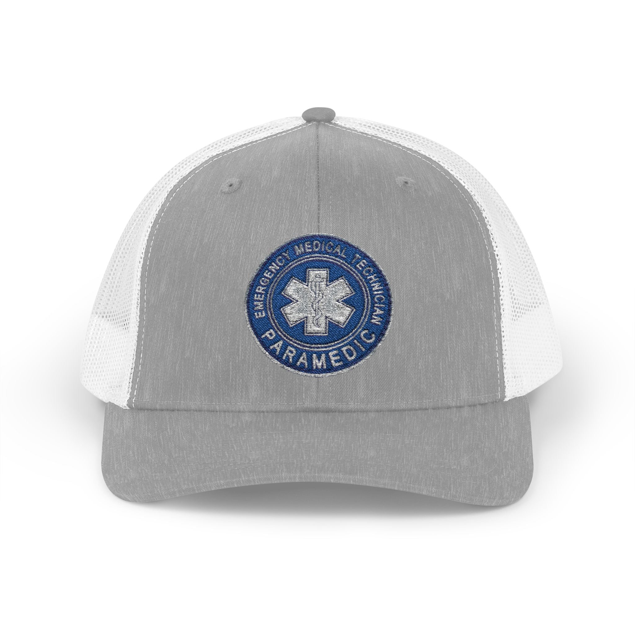 Paramedic Snapback Trucker Cap with Thin Red Line Design, Ideal for First Responders, Supportive Gifts, Memorials, Everyday Wear