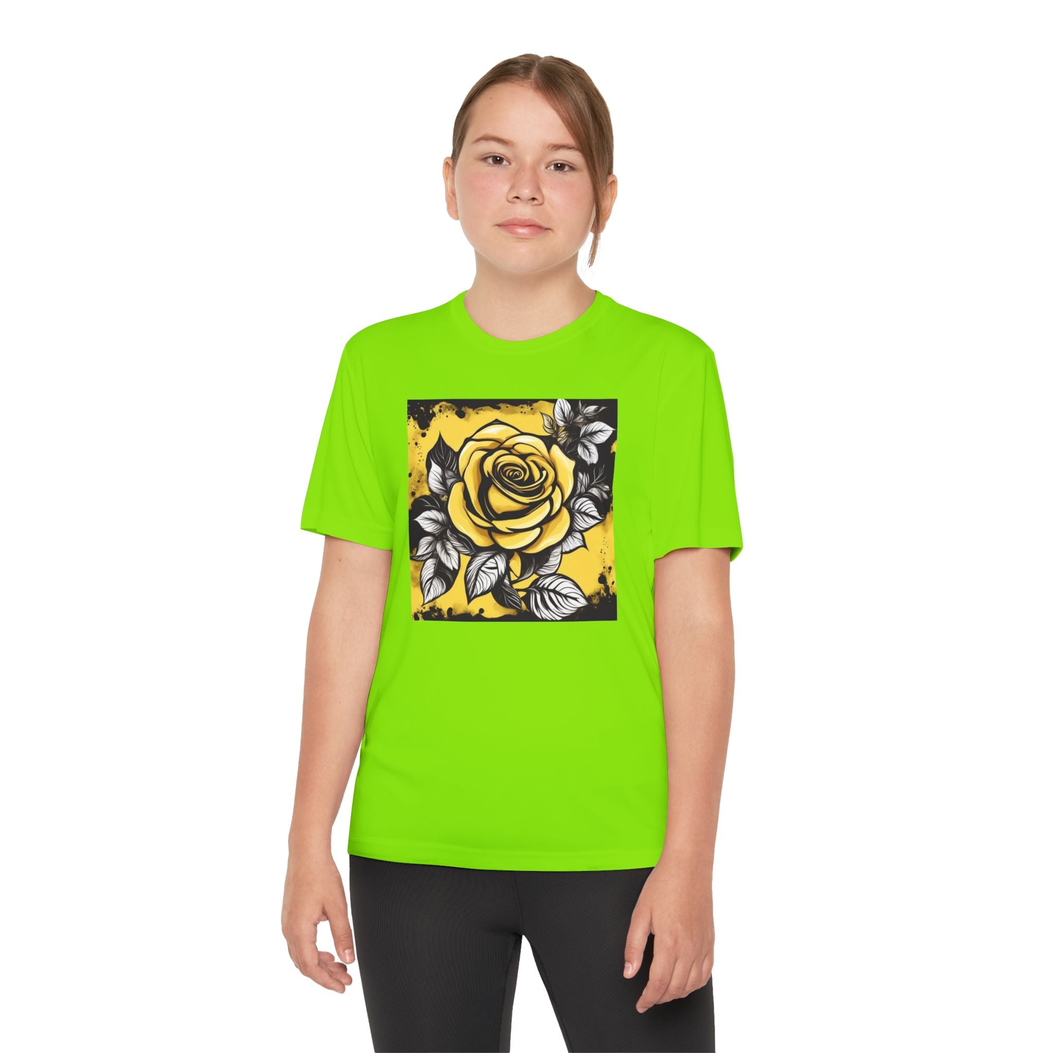Flower Youth Tshirt, Girls Floral Tee, Kids Spring Shirt, Children's Botanical Top, Teen Blossom T-Shirt