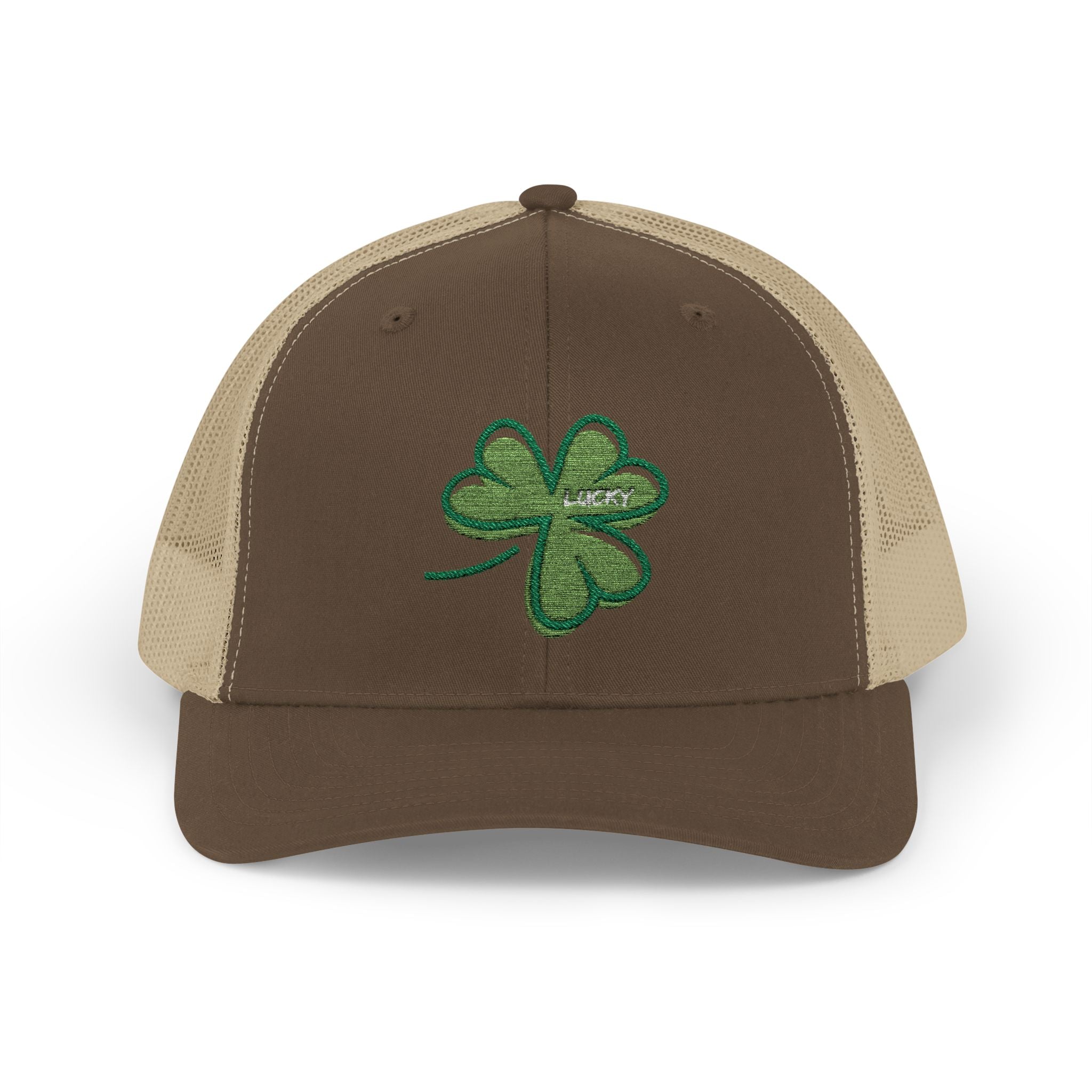 St. Patrick's Day Lucky 4-Leaf Clover Snapback Trucker Cap