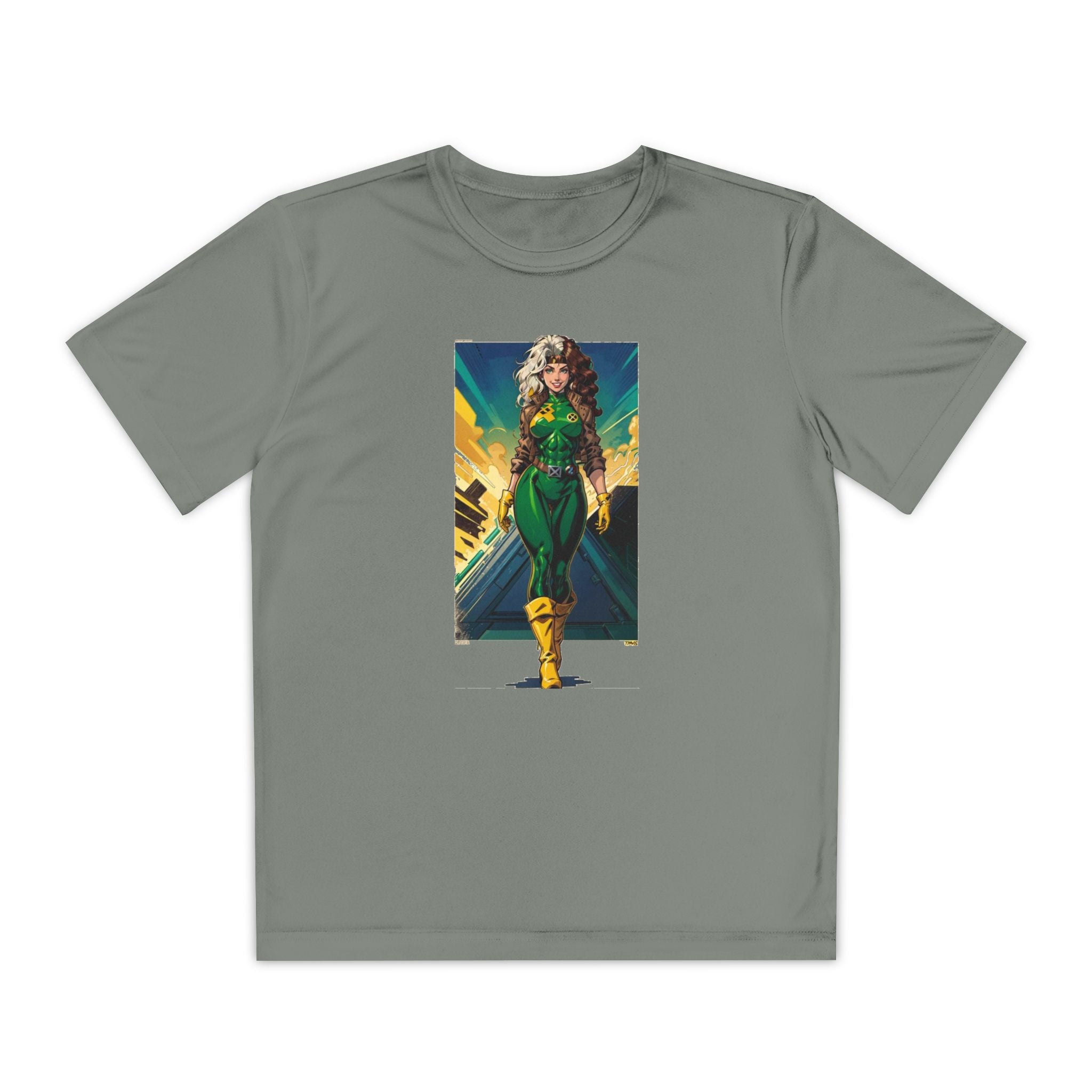 Superhero Youth T-Shirt Sports Graphic Tee, Cool Athletic Shirt for Kids