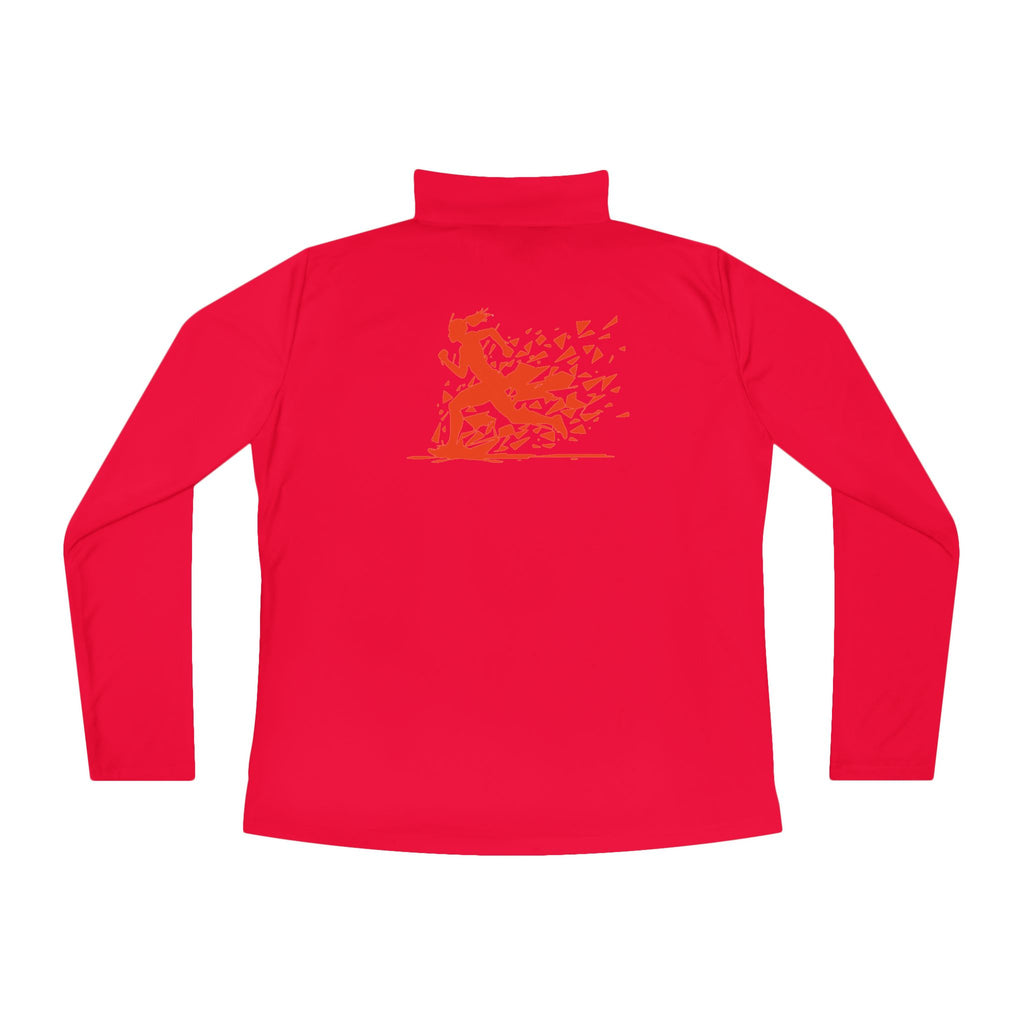 Ladies Quarter-Zip Pullover with Motivational Running Design, Athletic Apparel, Activewear, Sportswear, Fitness Gift, Running Top