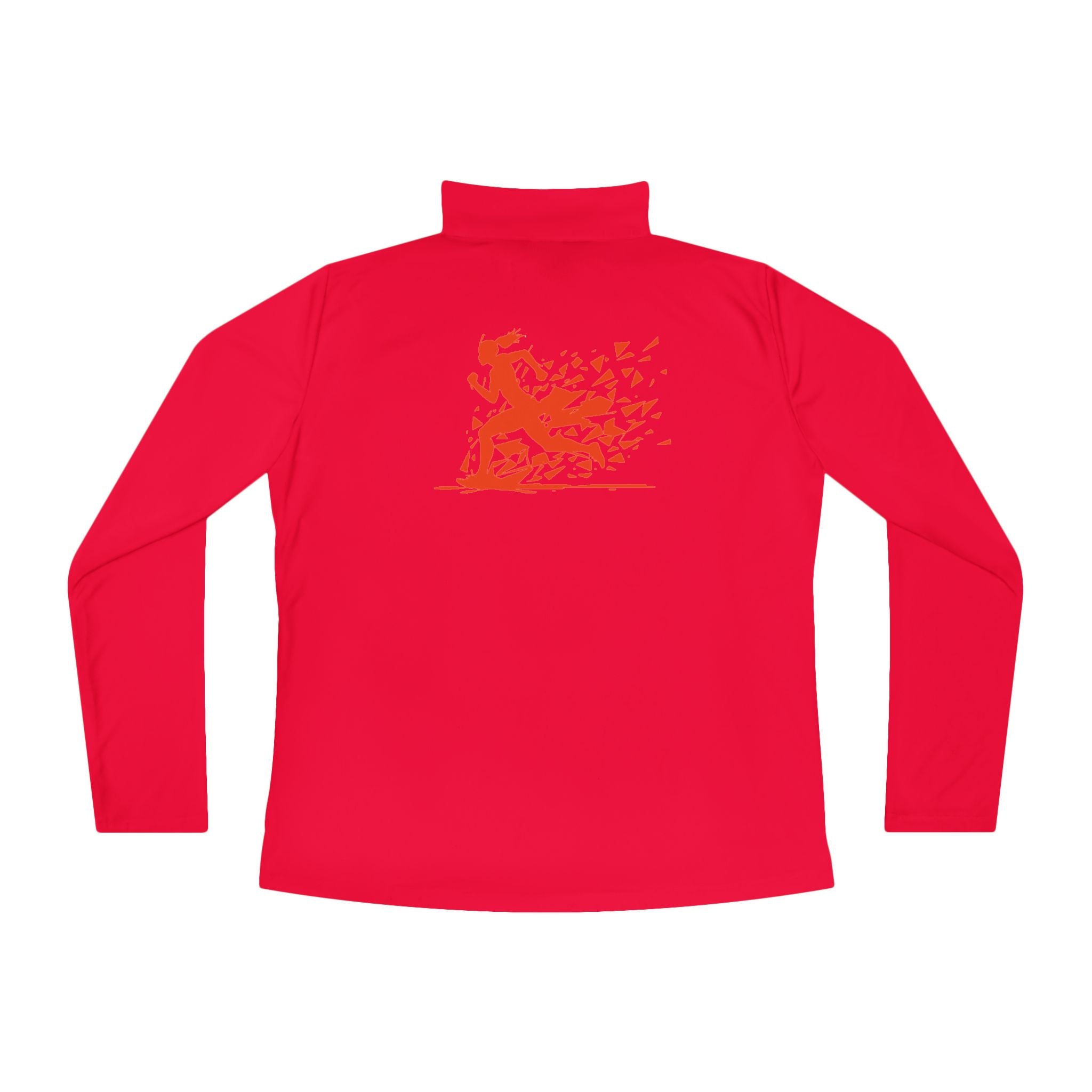 Ladies Quarter-Zip Pullover with Motivational Running Design, Athletic Apparel, Activewear, Sportswear, Fitness Gift, Running Top