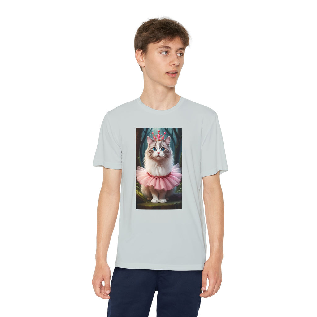Graphic Tee, Cute Cartoon Kitten, Kids Animal Lover Shirt, Kitty Princess Design, Youth Tee for Girls and Boys, Funny Cat Shirt, Gift for