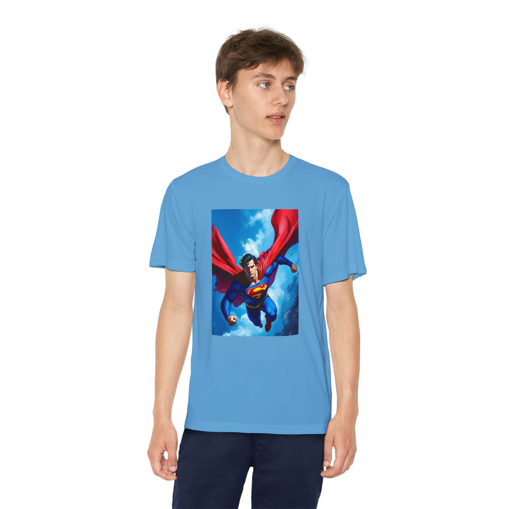Superman Superhero Marvel T-Shirt, Youth Competitor Tee,  Kids Comic Book Hero Top, Children's Graphic Tee, Youth Super Power T-Shirt