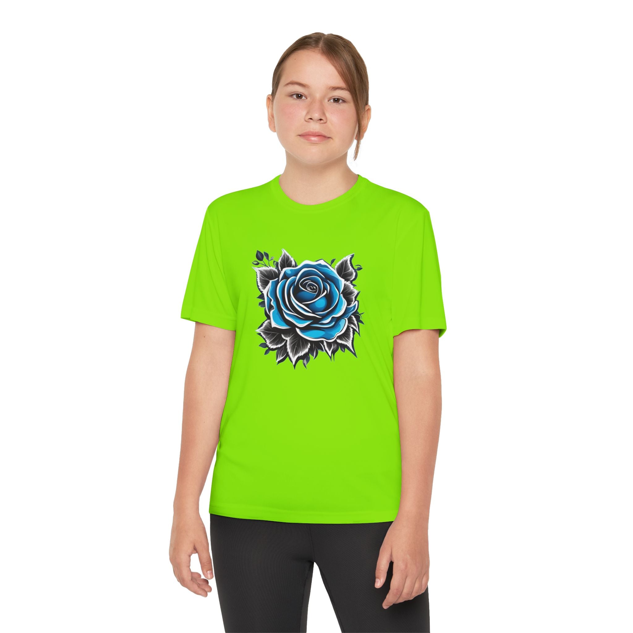 Flower Youth T-Shirt Sports Graphic Tee, Cool Athletic Shirt for Kids