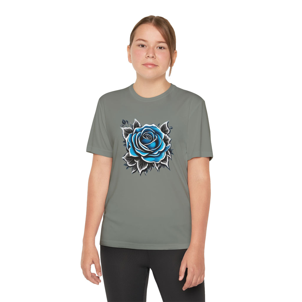 Flower Youth T-Shirt Sports Graphic Tee, Cool Athletic Shirt for Kids