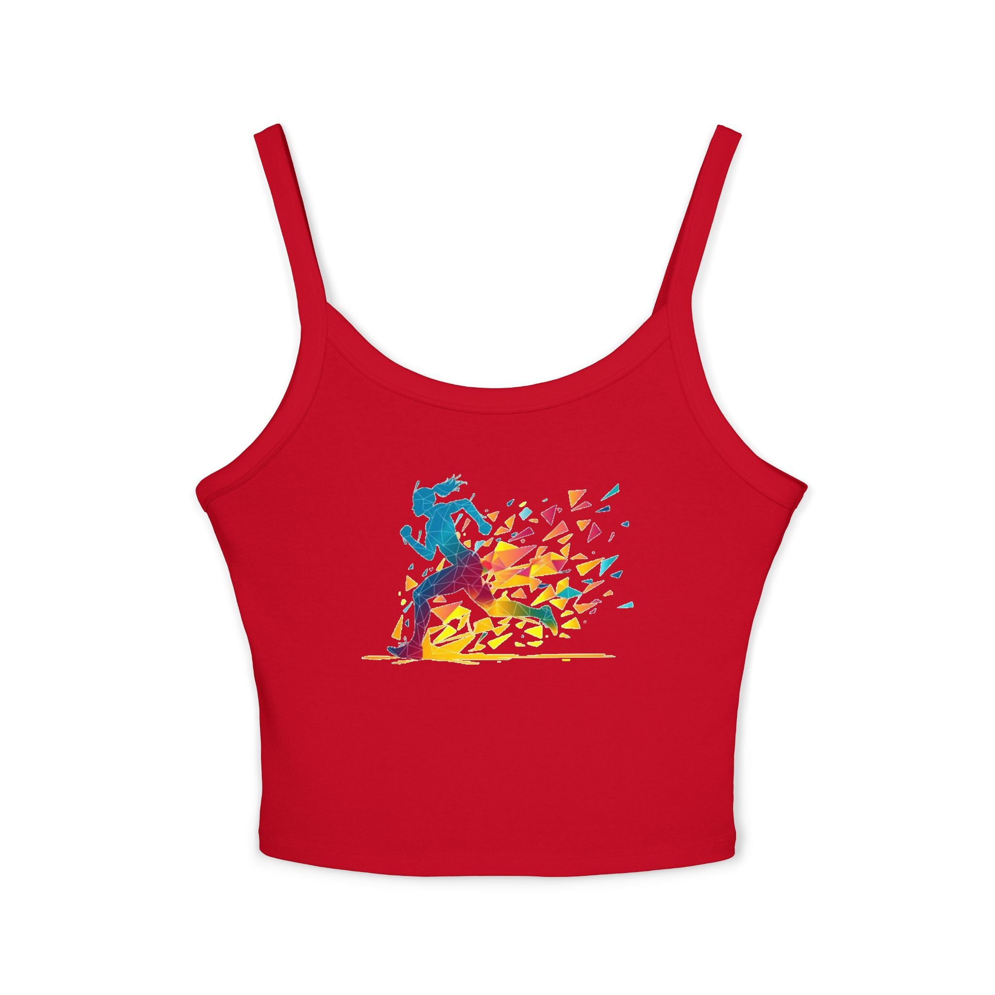 Running Woman Tank Top, Athletic Workout Top, Fitness Sleeveless Shirt, Jogging Muscle Tee, Exercise Gym Cami
