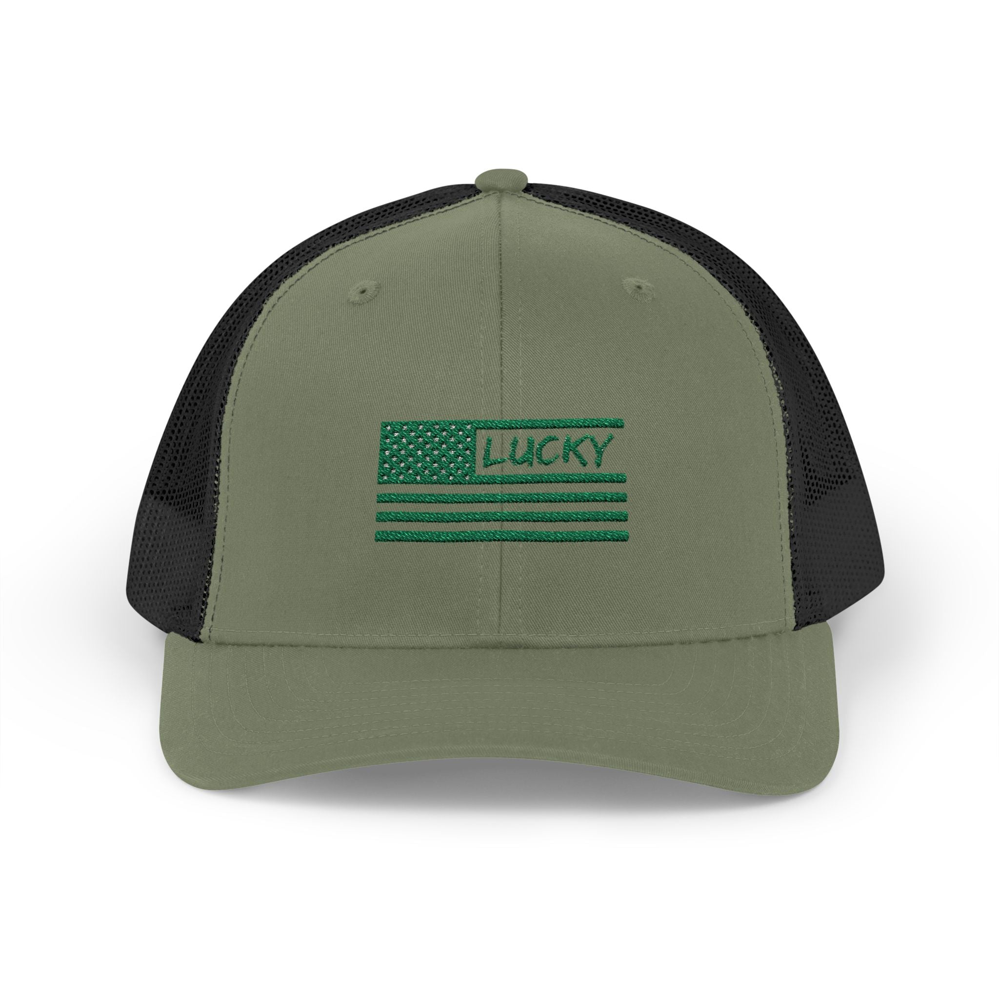 St. Patrick's Day Lucky 4-Leaf Clover Snapback Trucker Cap