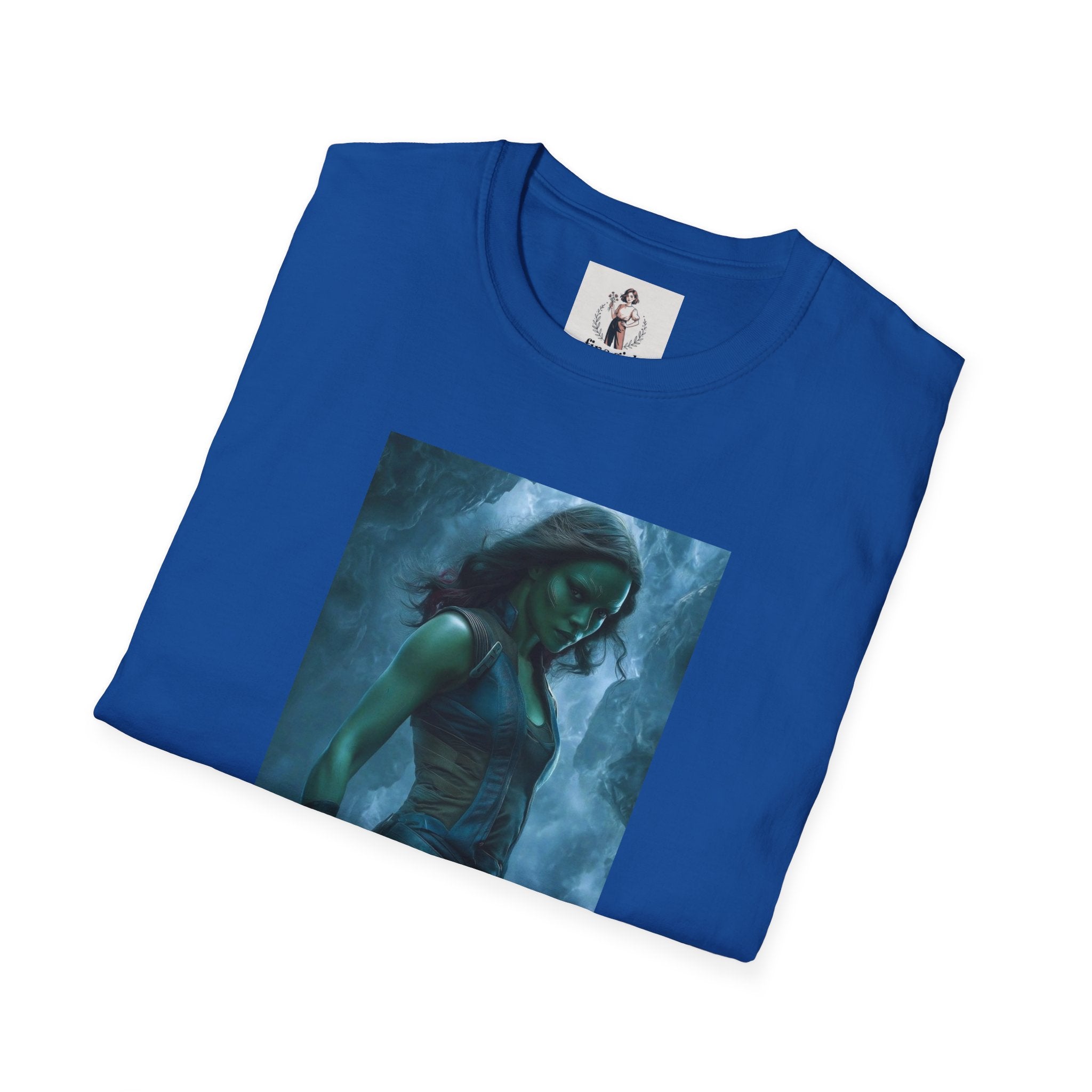 Gamora From Gardians Of The Galaxy Superhero Marvel Unisex Softstyle T-Shirt, Comic Book Tee, Geeky Clothing, Cosplay Costume Top