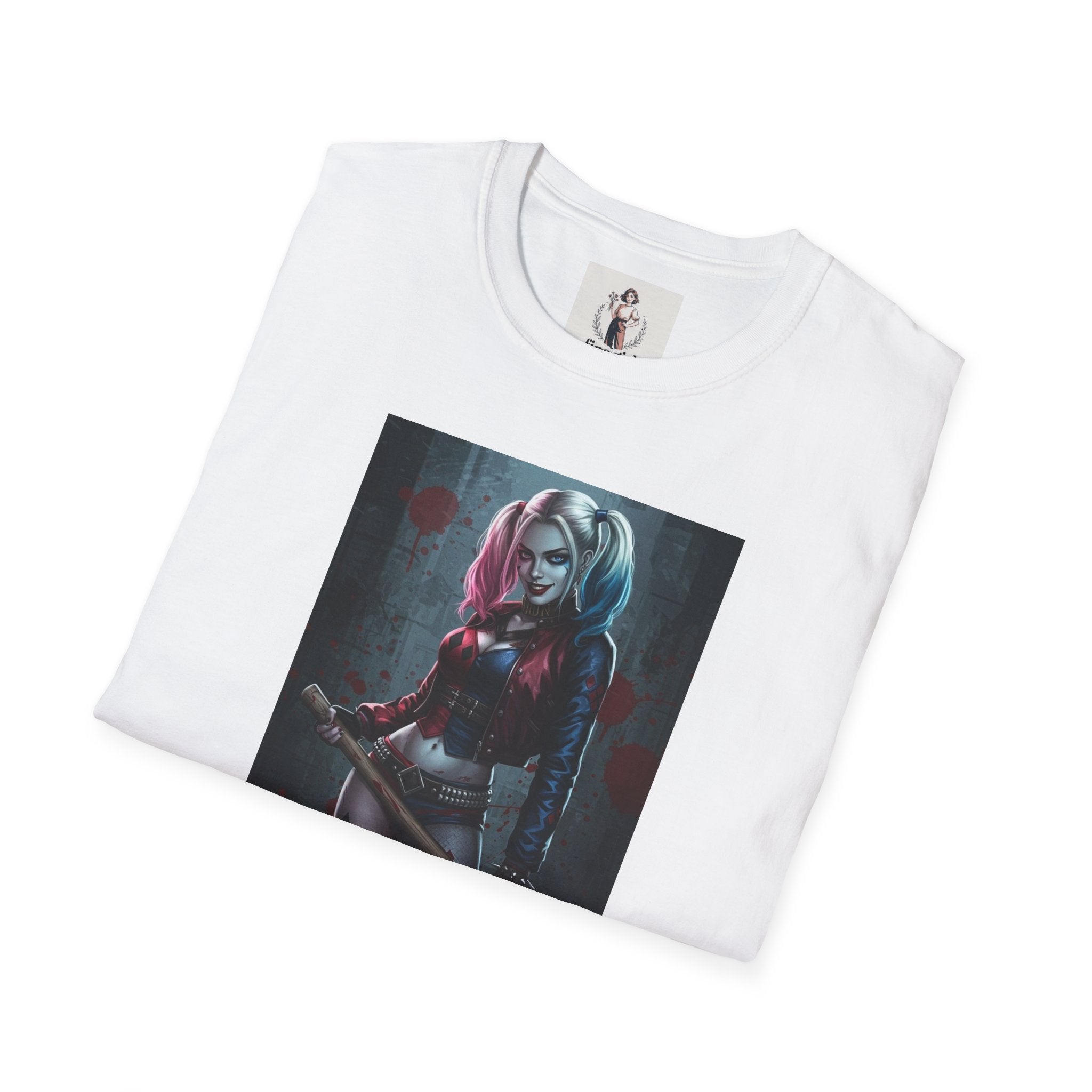 Haily Quinn Superhero Marvel Unisex Softstyle T-Shirt, Comic Book Tee, Graphic Novel Shirt, Geeky Clothing, Cosplay Costume Top