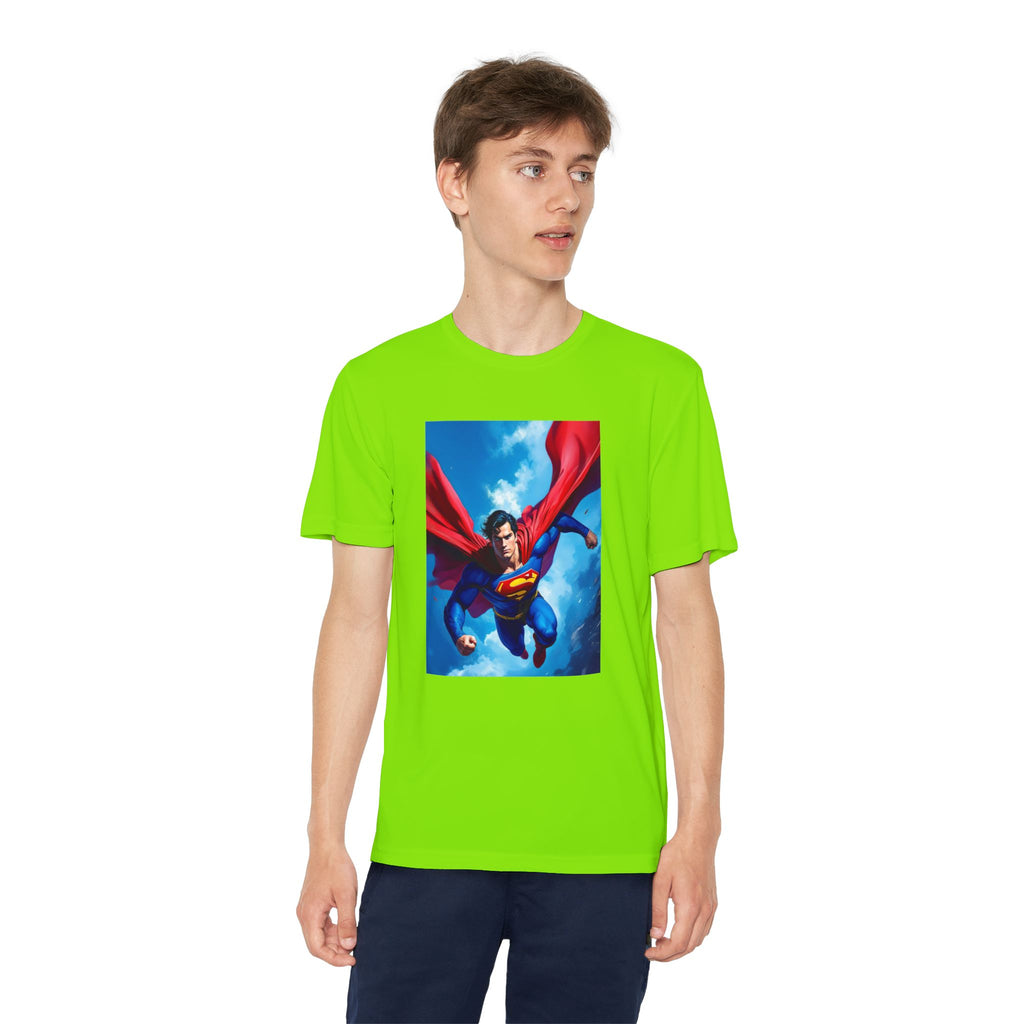 Superman Superhero Marvel T-Shirt, Youth Competitor Tee,  Kids Comic Book Hero Top, Children's Graphic Tee, Youth Super Power T-Shirt