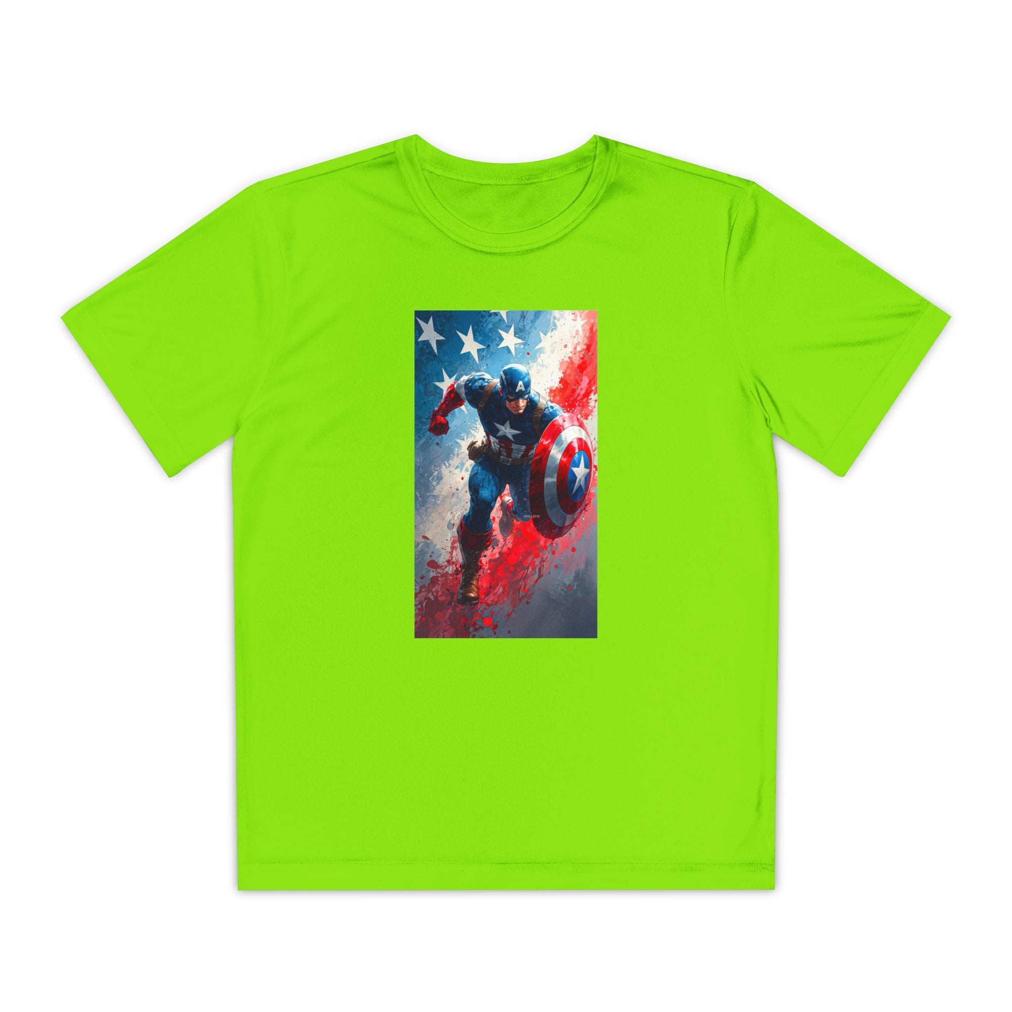 Captain America Superhero Marvel Patriotic, Kids Graphic T-Shirt, Boys Hero Top, Girls Comic Book Clothing, Birthday