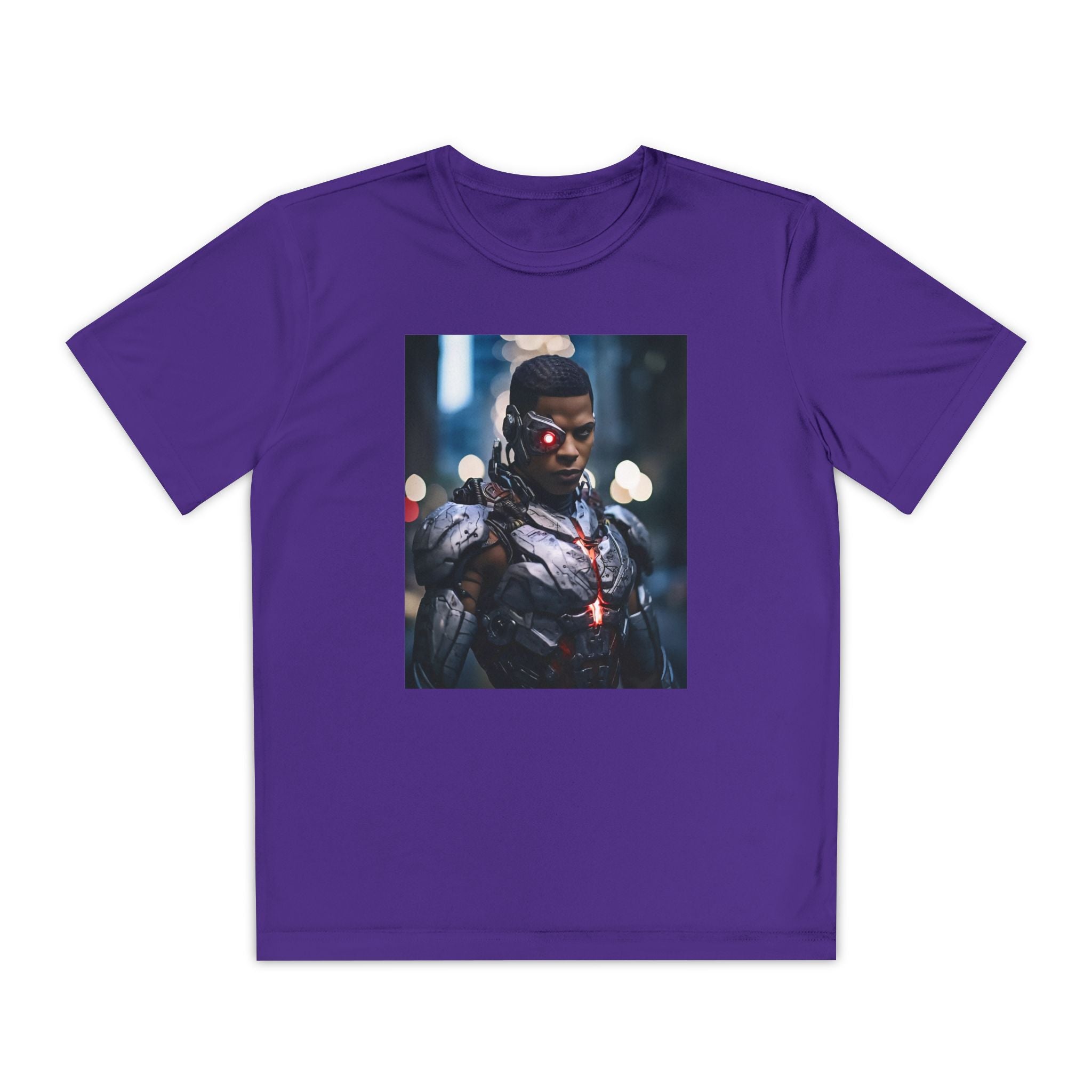 Cyborg Superhero Marvel Patriotic, Kids Graphic T-Shirt, Boys Hero Top, Girls Comic Book Clothing, Birthday