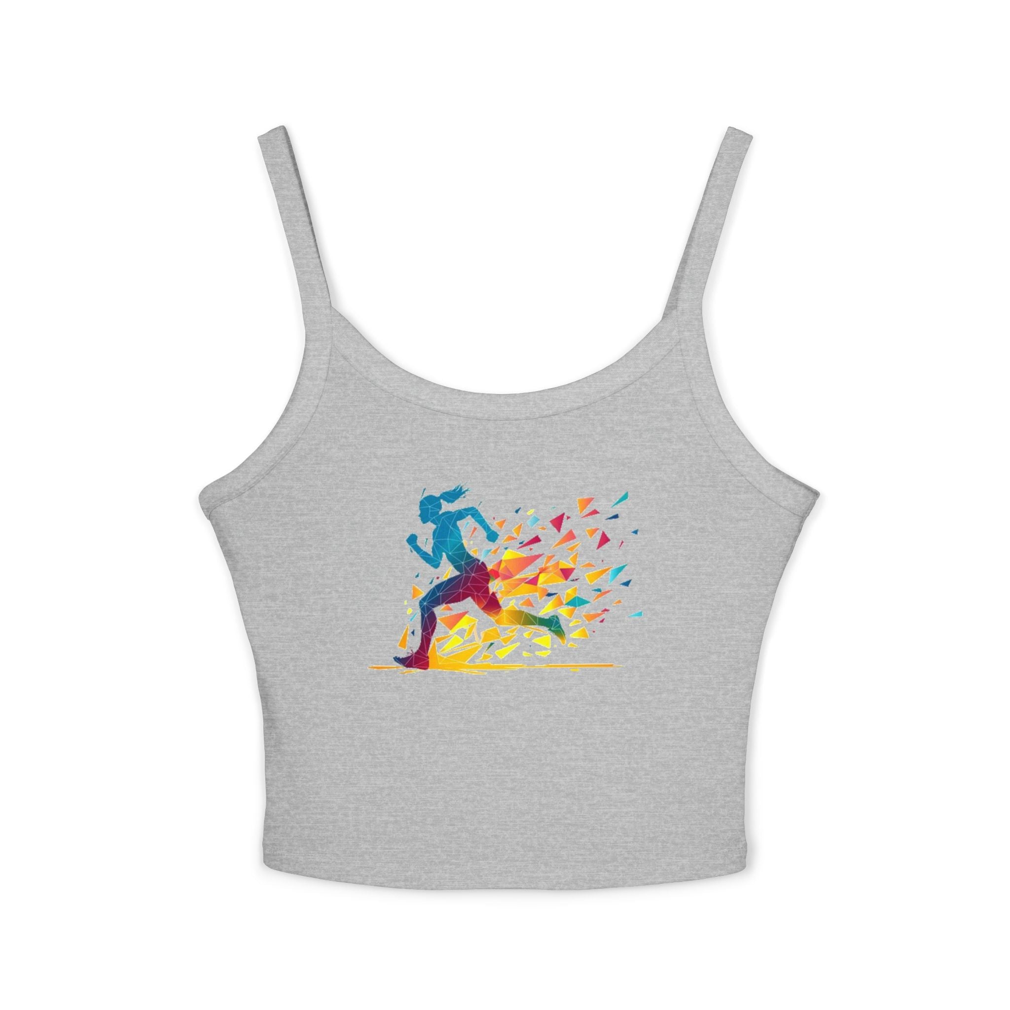 Running Woman Tank Top, Athletic Workout Top, Fitness Sleeveless Shirt, Jogging Muscle Tee, Exercise Gym Cami