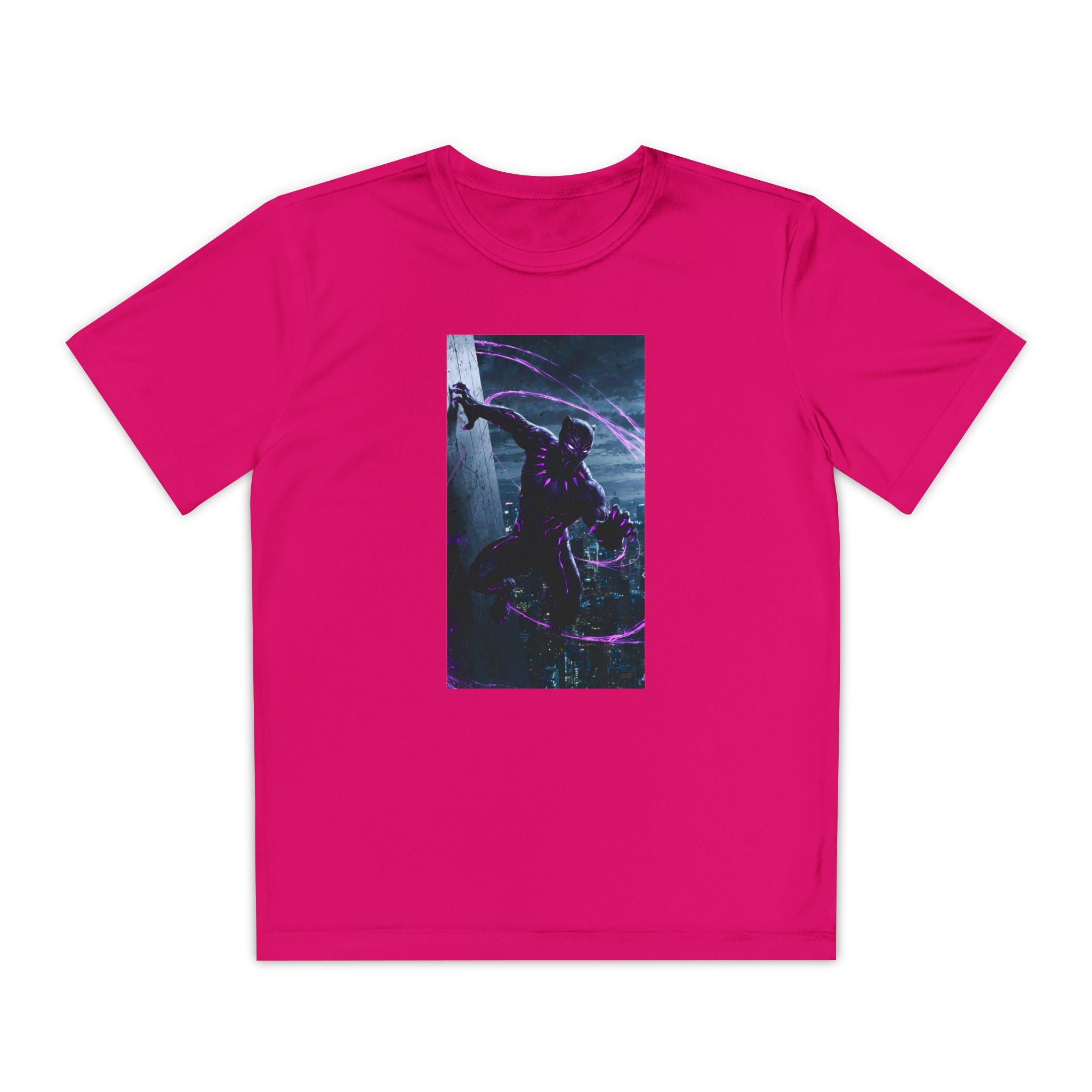 The Black Panther Superhero Marvel Patriotic, Kids Graphic T-Shirt, Boys Hero Top, Girls Comic Book Clothing, Birthday