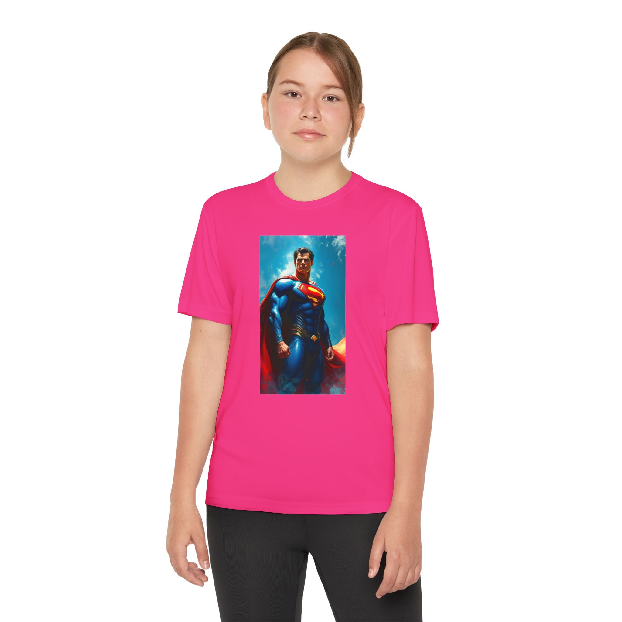 Superman Superhero Marvel T-Shirt, Youth Competitor Tee,  Kids Comic Book Hero Top, Children's Graphic Tee, Youth Super Power T-Shirt