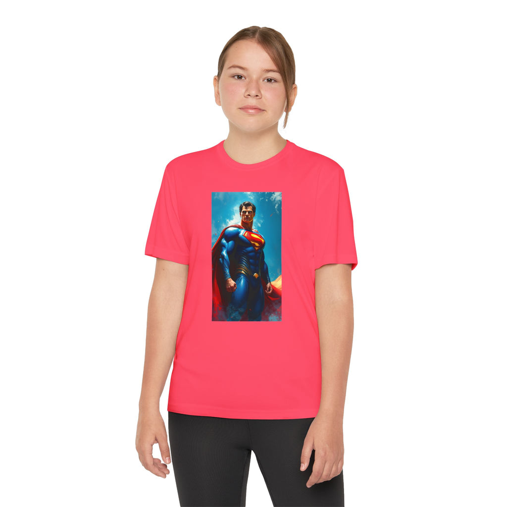 Superman Superhero Marvel T-Shirt, Youth Competitor Tee,  Kids Comic Book Hero Top, Children's Graphic Tee, Youth Super Power T-Shirt