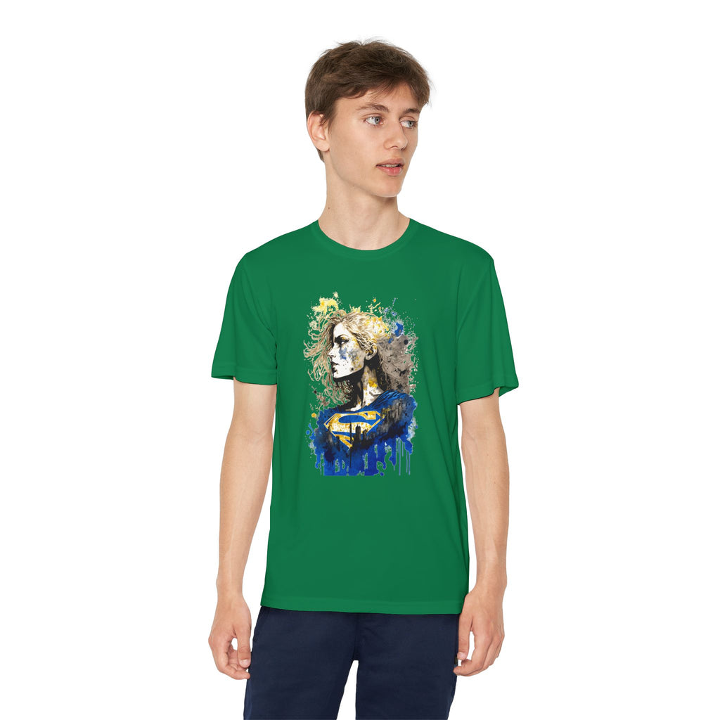 Superhero Youth T-Shirt Sports Graphic Tee, Cool Athletic Shirt for Kids