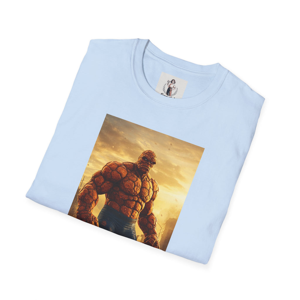 The Thing Superhero Marvel Unisex Softstyle T-Shirt, Comic Book Tee, Geeky Clothing, Cosplay Costume Top