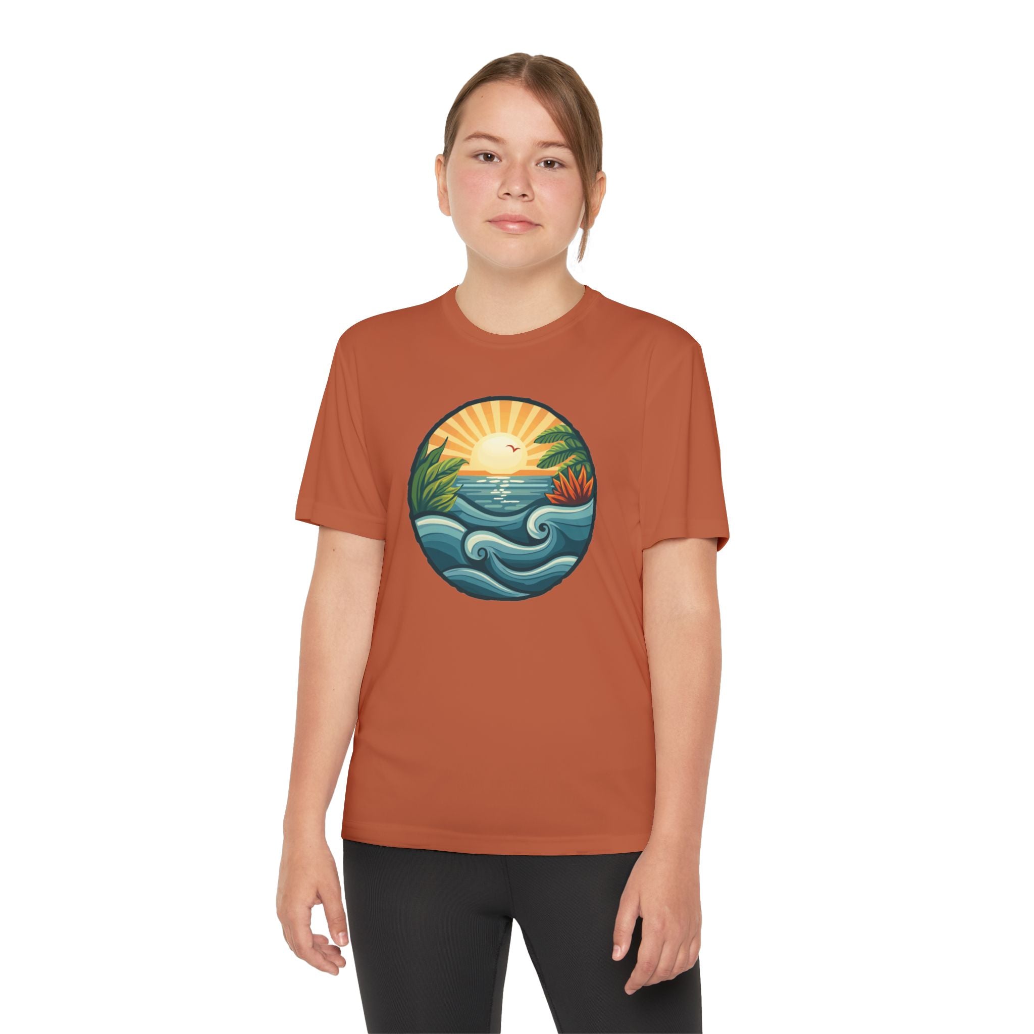 Beach Shirt Youth Competitor Tee, Kids Surf Tee, Summer Vacation Top, Ocean Lover T-Shirt, Coastal Clothing